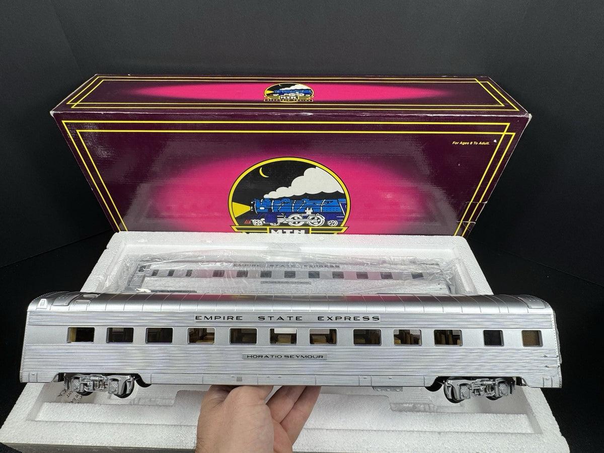 MTH 20-66020 NYC Empire State Express 70' streamlined sleeper diner 2-car set LN2