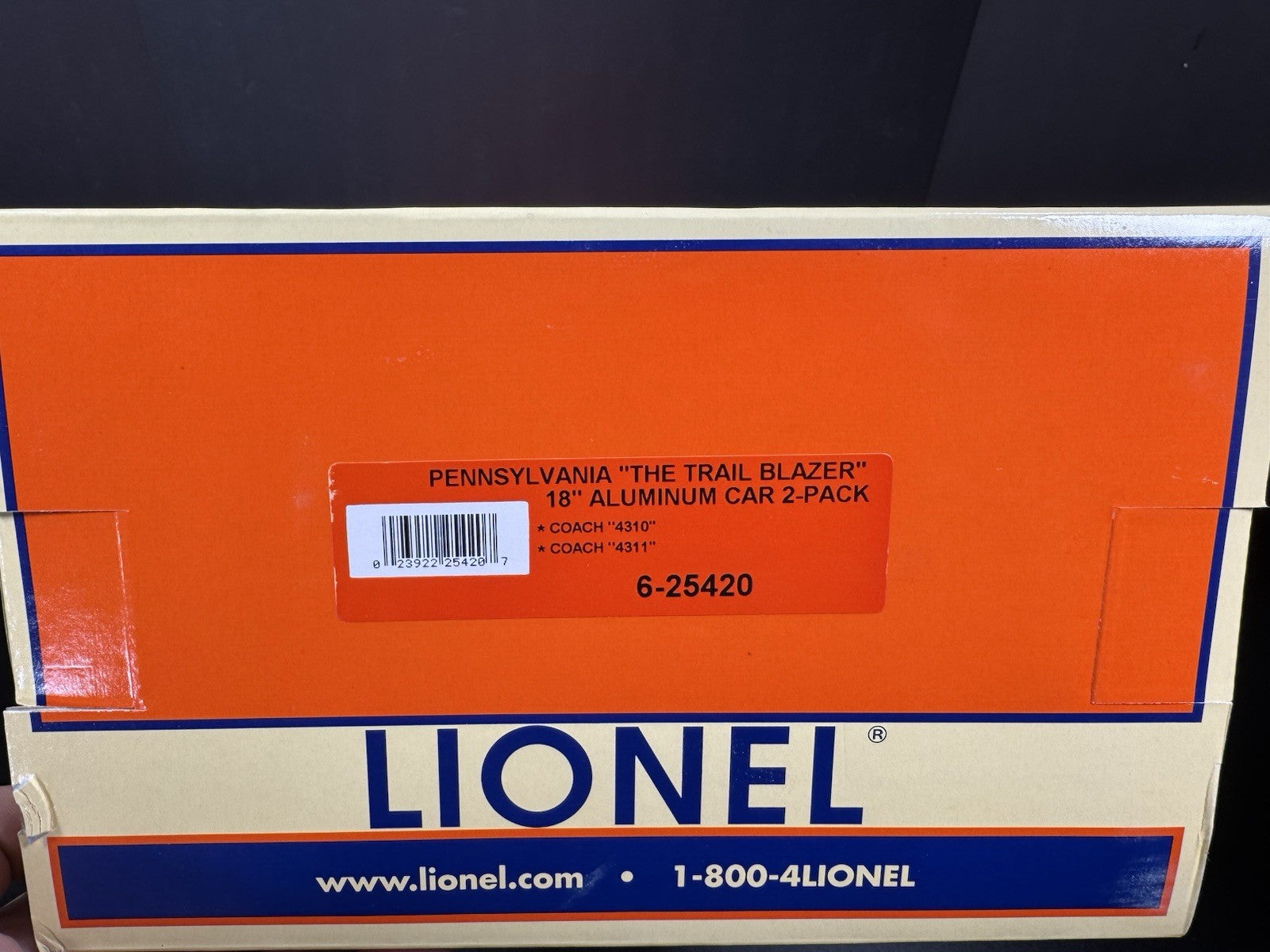 Lionel 6-25420 Pennsylvania PRR 18" aluminum passenger 2-car add-on set NIB4