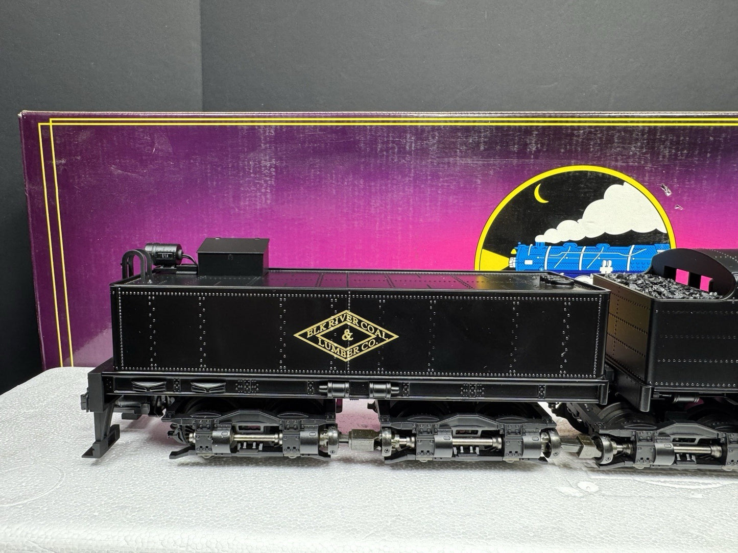 MTH 20-3106-1 Elk River Coal & Lumber 4-truck Shay steam engine #19 PS2 BCR LNIB3