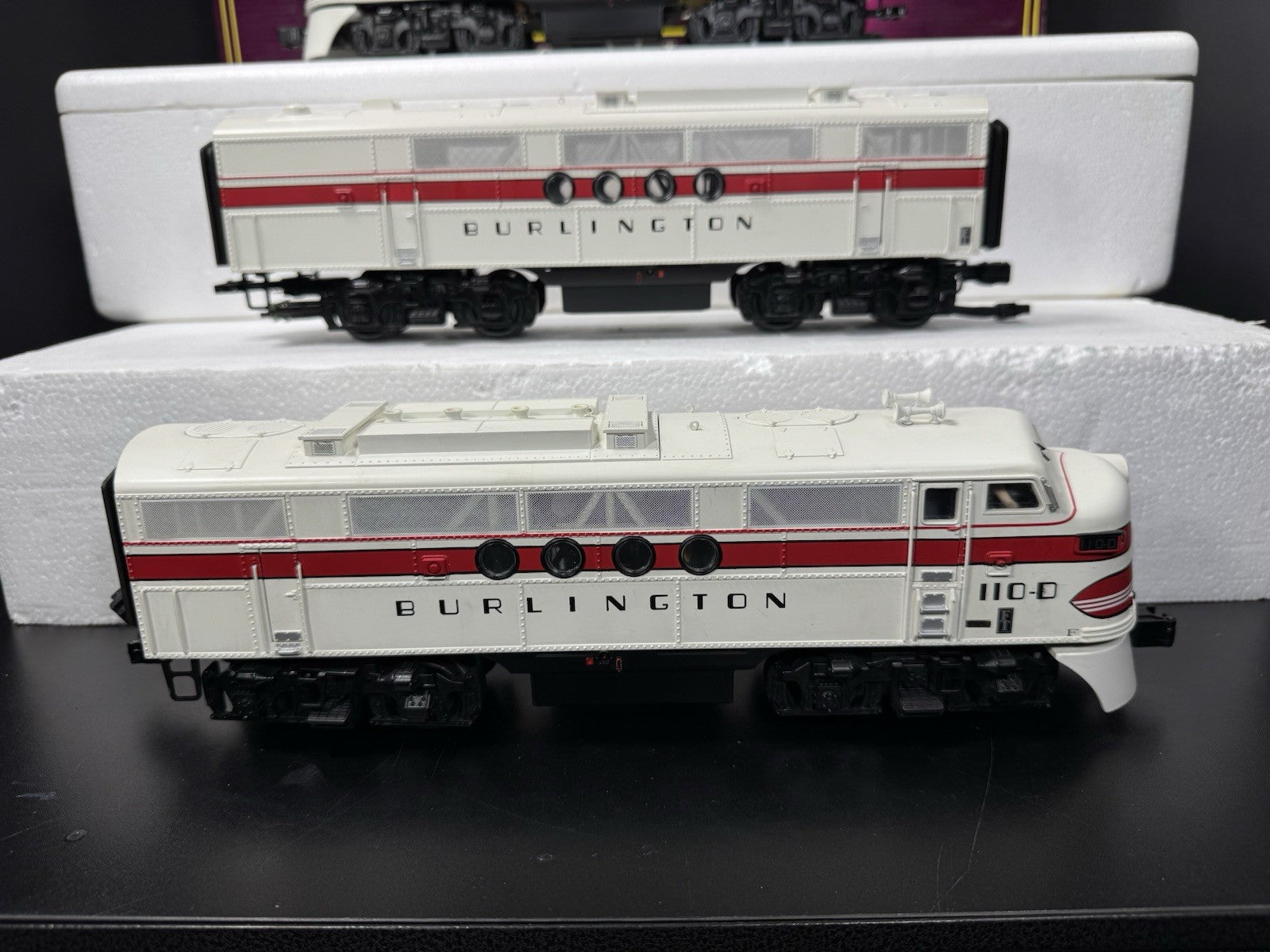 MTH 20-2443-1 Burlington FT diesel engine ABA set #110 PS2 BCR EX4