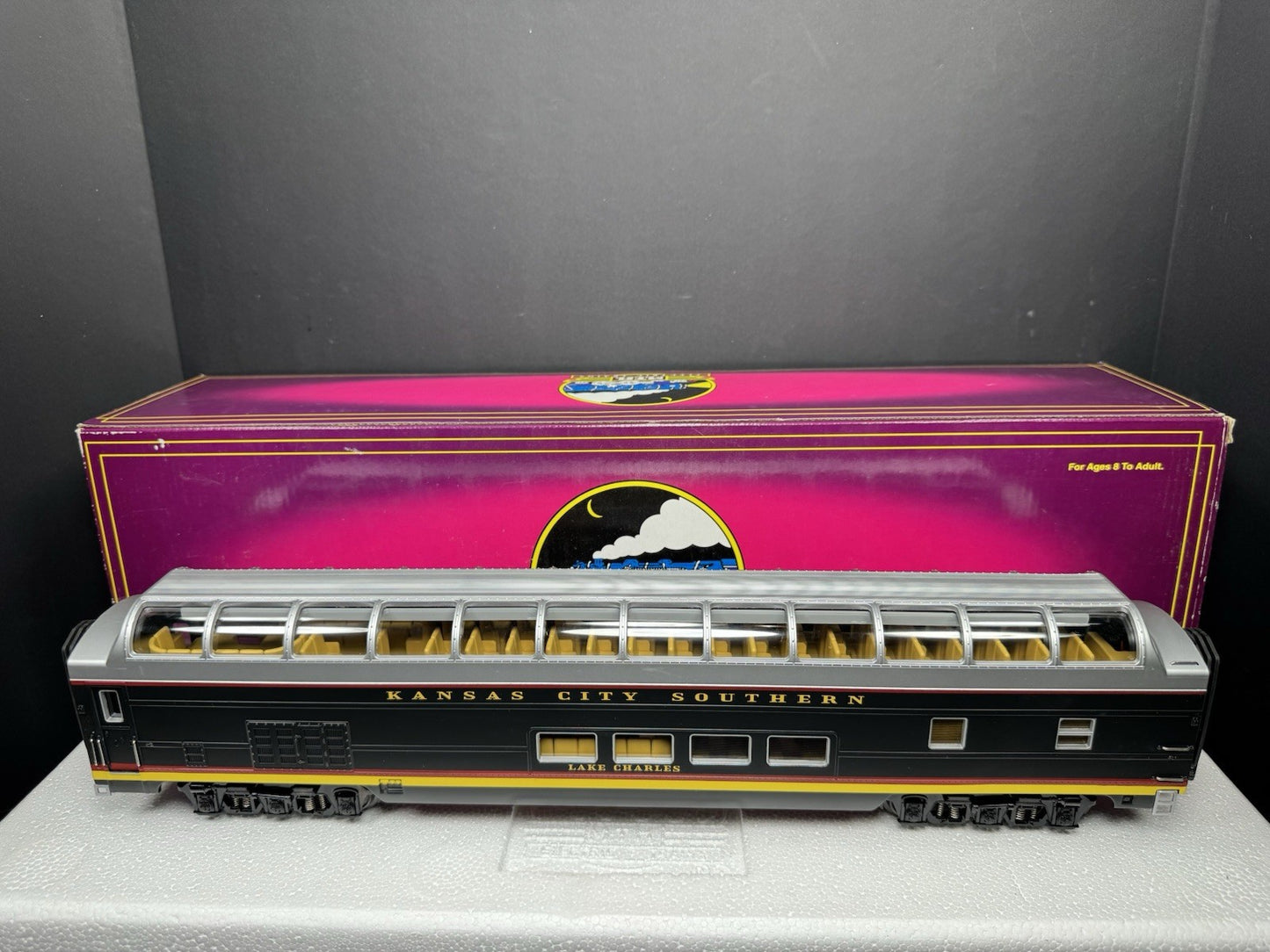 MTH 20-67039 Kansas City Southern KCS 70' full-length vista dome pass car LNIB2