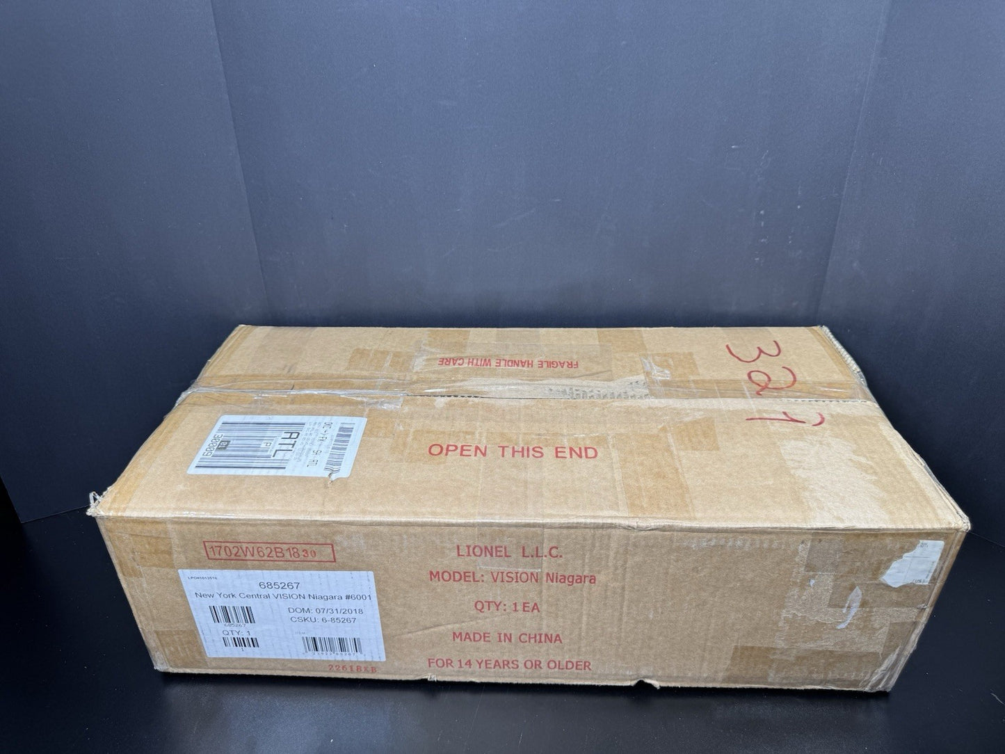 Lionel VISIONLINE 6-85267 New York Central gray Niagara steam engine #6001 LNIB16
