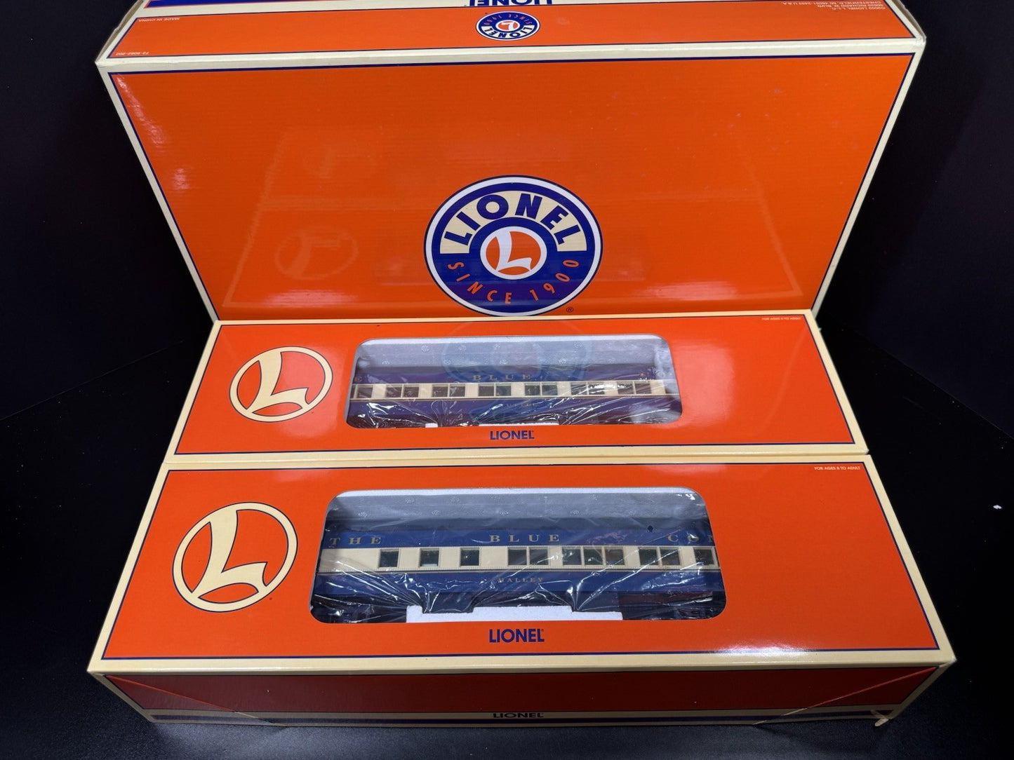 Lionel 6-39082 CNJ Blue Comet 18" heavyweight passenger car 2-pack EX13