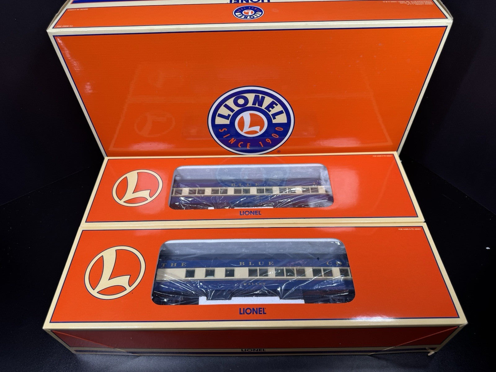 Lionel 6-39082 CNJ Blue Comet 18" heavyweight passenger car 2-pack EX13