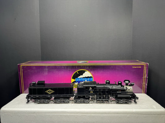 MTH 20-3106-1 Elk River Coal & Lumber 4-truck Shay steam engine #19 PS2 BCR LNIB0