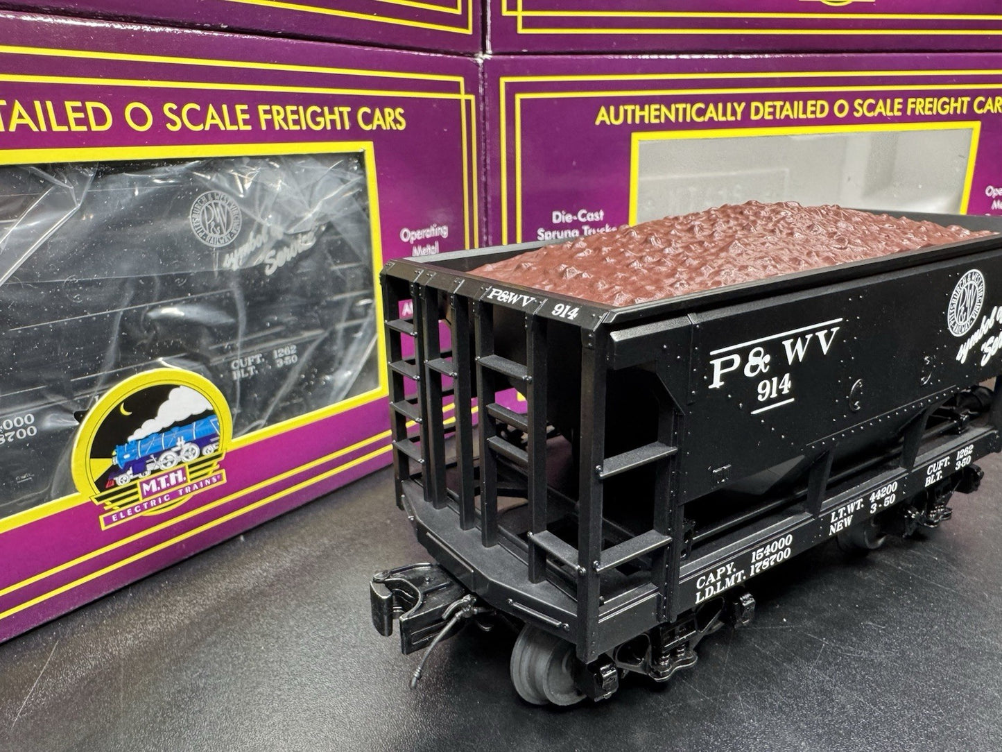 MTH 20-90499 Pittsburgh & West Virginia P&WV ore car 6-pack EX2