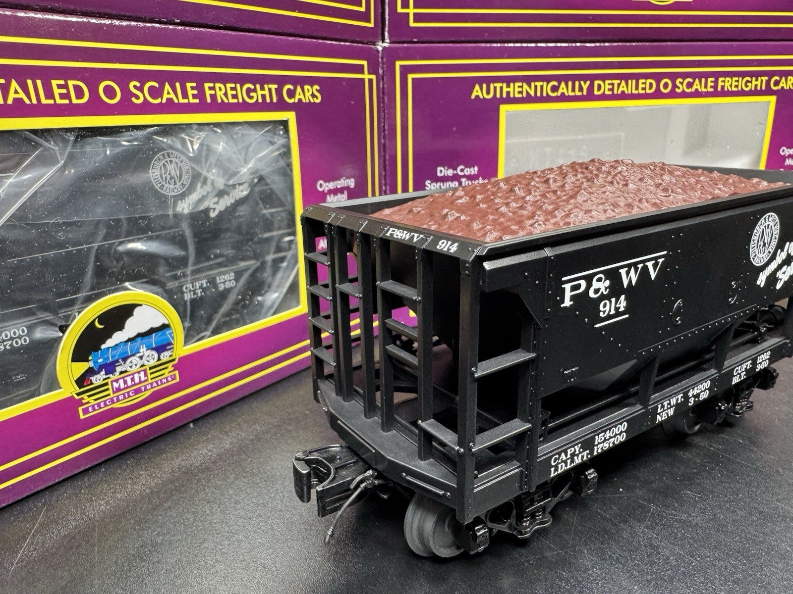 MTH 20-90499 Pittsburgh & West Virginia P&WV ore car 6-pack EX2