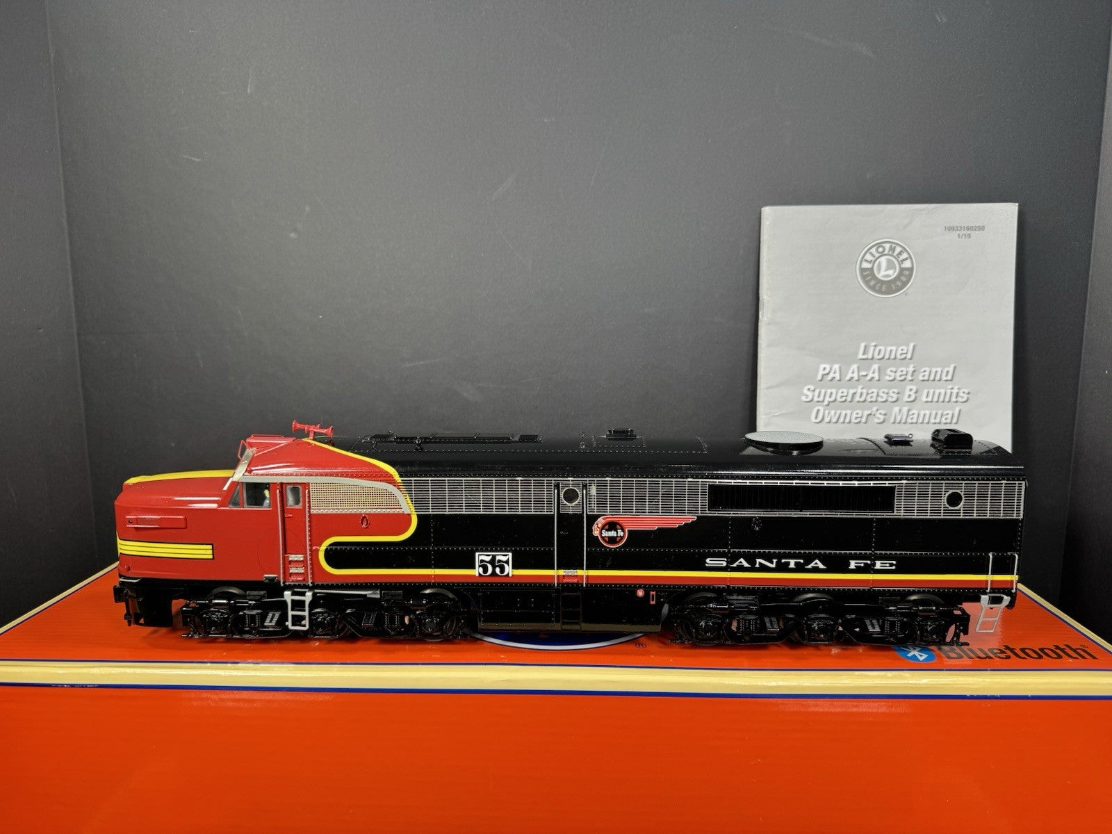 Lionel LEGACY 1933640 Santa Fe Black Bonnet PA diesel engine ABA set EX VHTF2