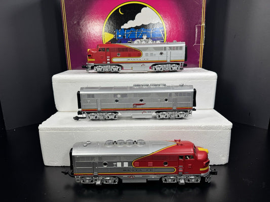 MTH 20-2676-1E Santa Fe Warbonnet F-3 diesel engine ABA set PS2 BCR EX0