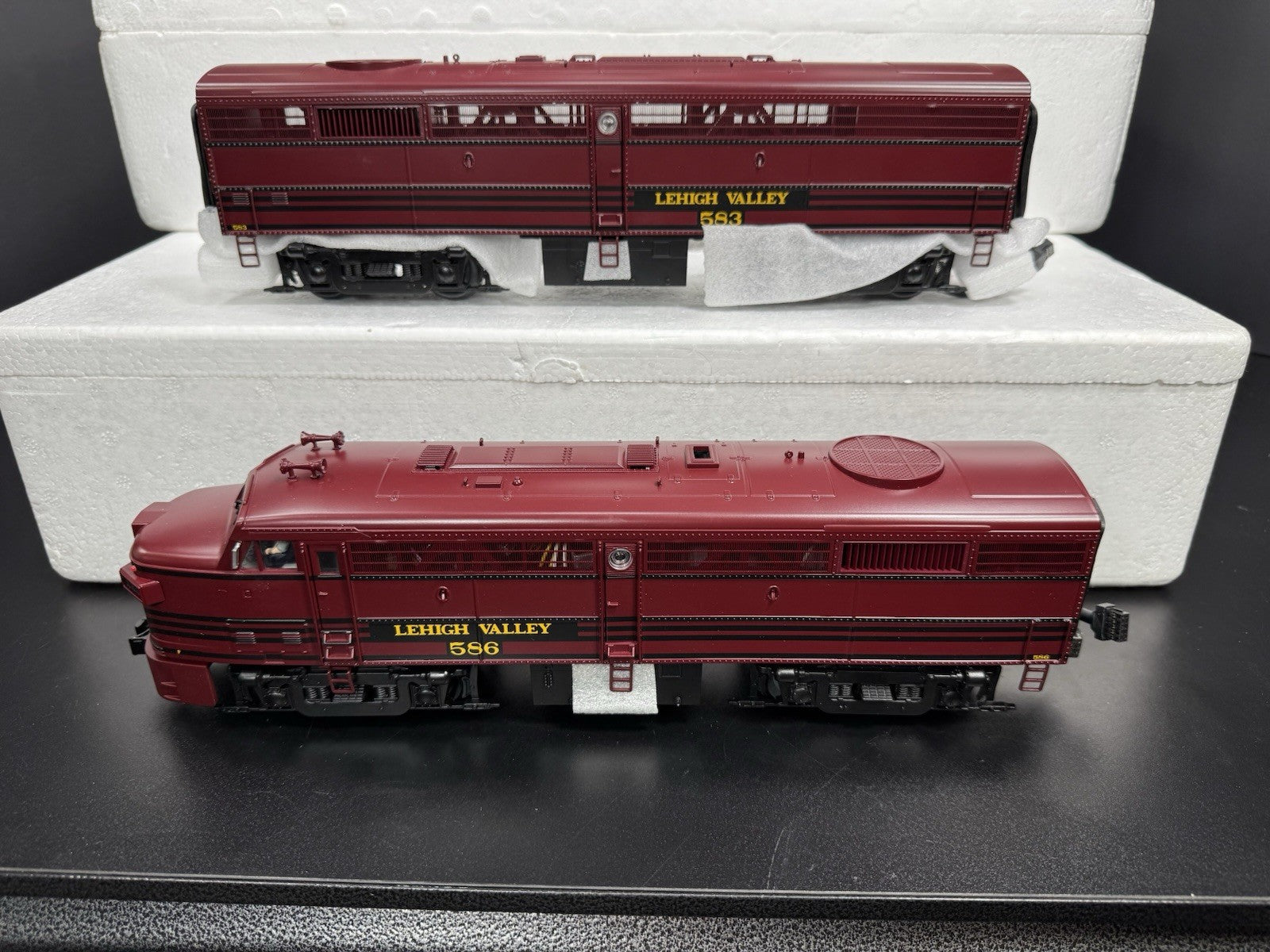 MTH 20-2241-1 Lehigh Valley LV FA-2 diesel engine ABA set PS 2.0 BCR NIB10