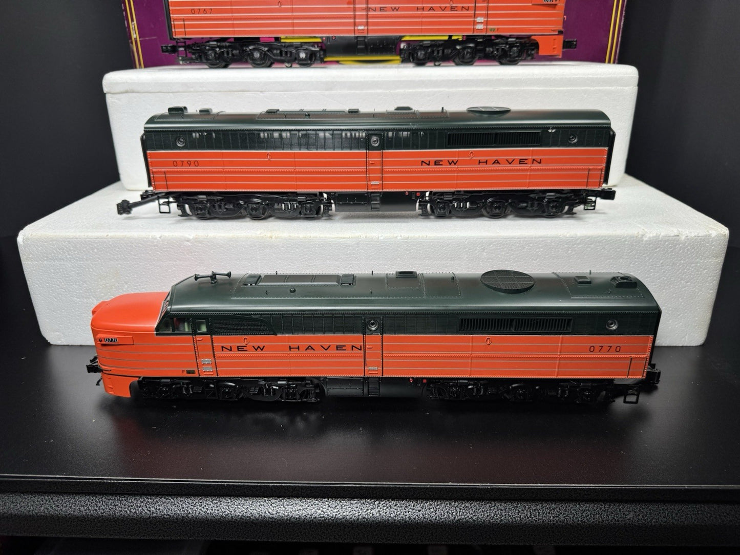MTH 20-2635-1 New Haven NH Alco PA diesel engine ABA set #0767 PS2 BCR EX10