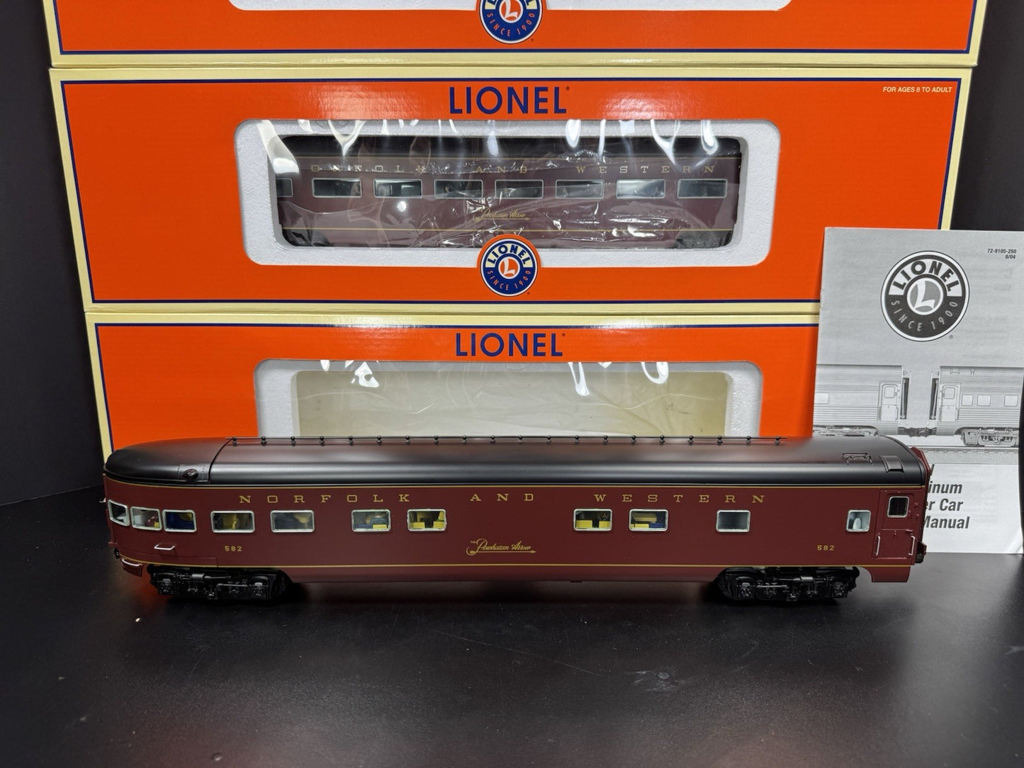 Lionel 6-29182 Norfolk & Western Powhatan Arrow 18" passenger 4-car set EX1