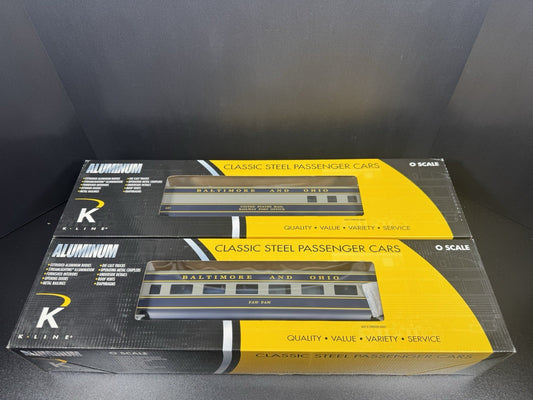 K-Line K-4610C B&O The Columbian 21" aluminum passenger 2-car set LNIB0