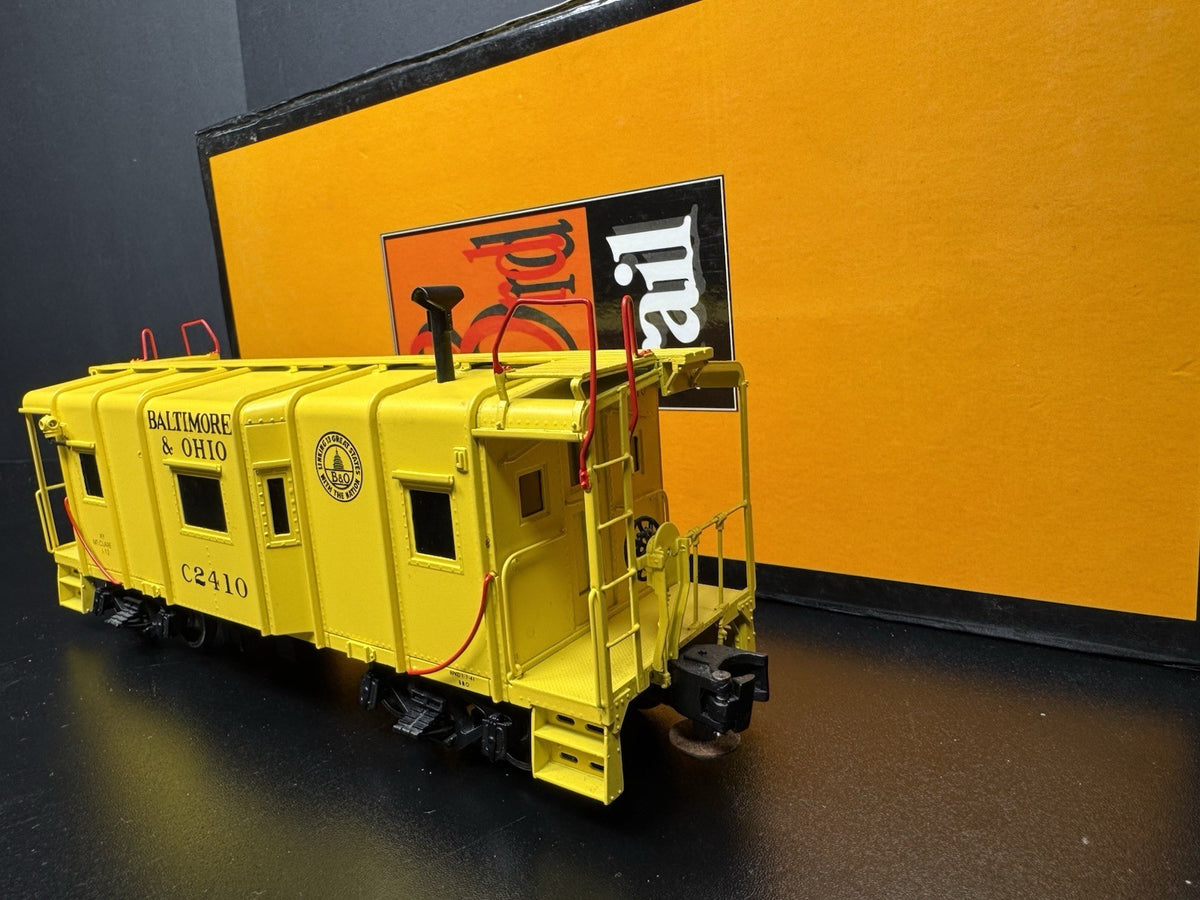 Sunset 3rd Rail brass 3-rail B&O yellow wagon top caboose #2410 LNIB3