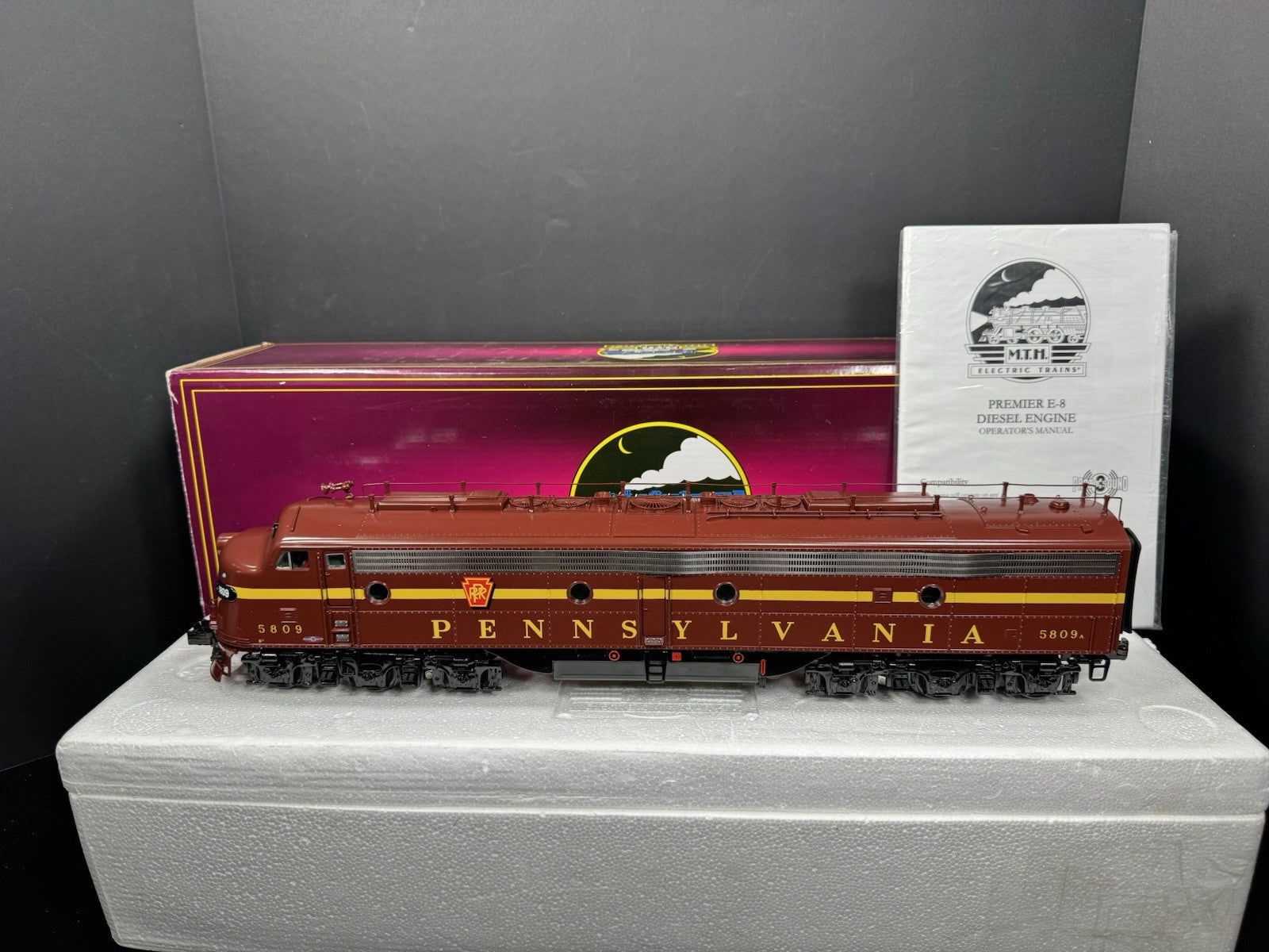 MTH 20212551 Pennsylvania PRR E8 diesel engine #5809 PS3 EX0