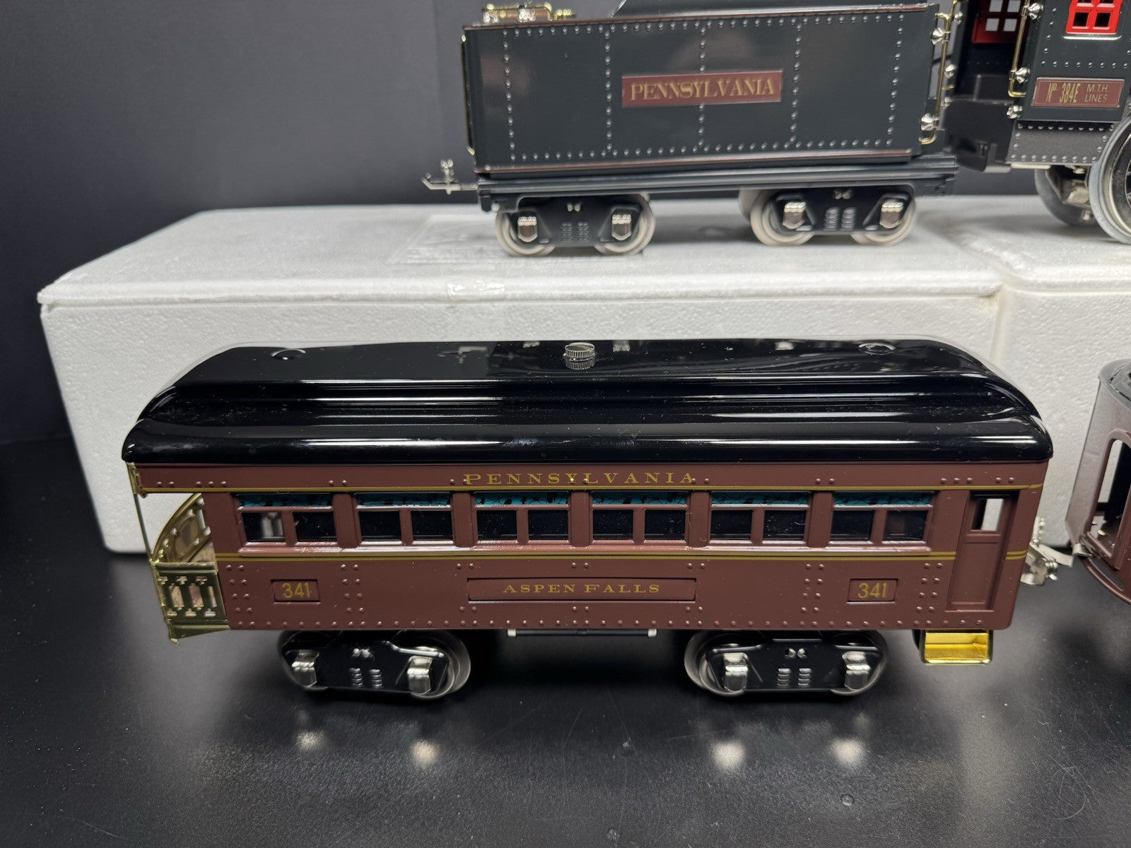 MTH Tinplate 10-1212-1 Std Gauge Pennsylvania 384E steam passenger set PS2 LNIB11