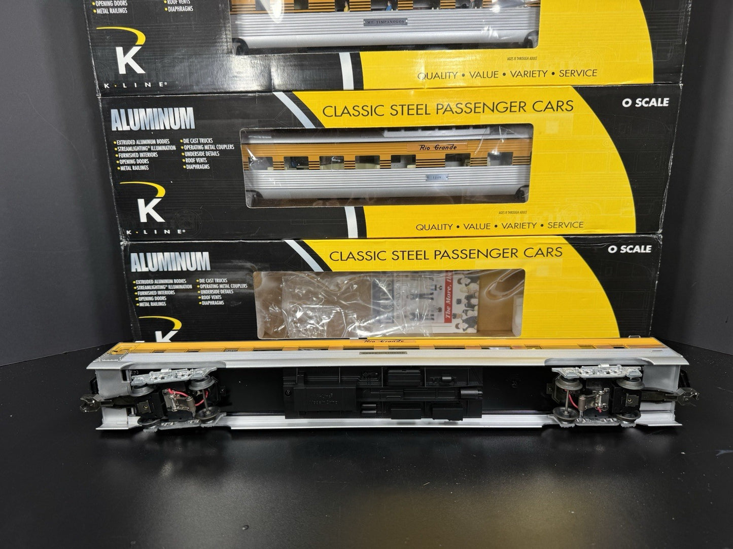K-Line K-4621B Rio Grande Prospector 21" aluminum passenger 4-car set LNIB10