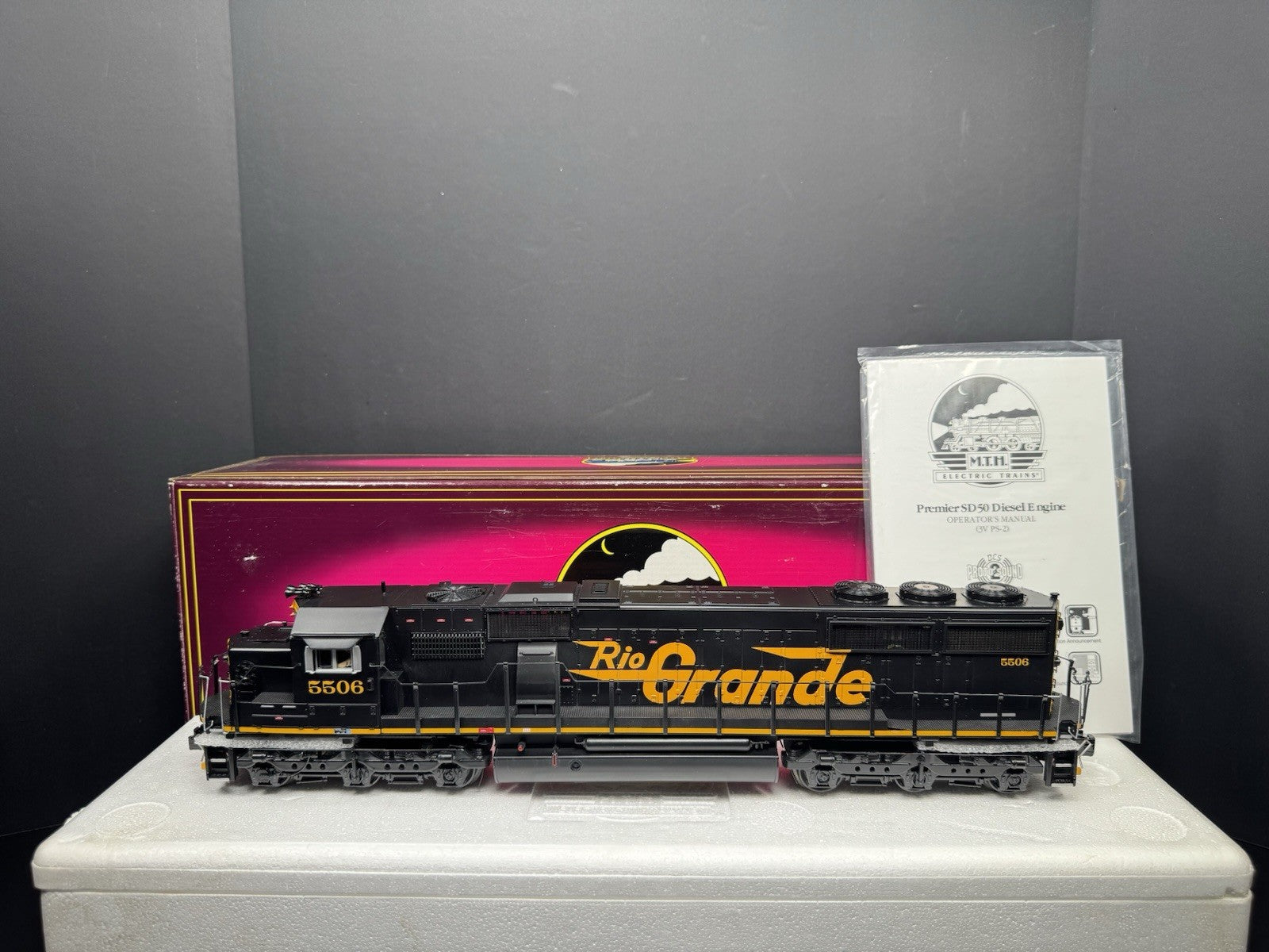 MTH 20-2579-1 Denver & Rio Grande SD50 diesel engine #5506 PS2 BCR LNIB0