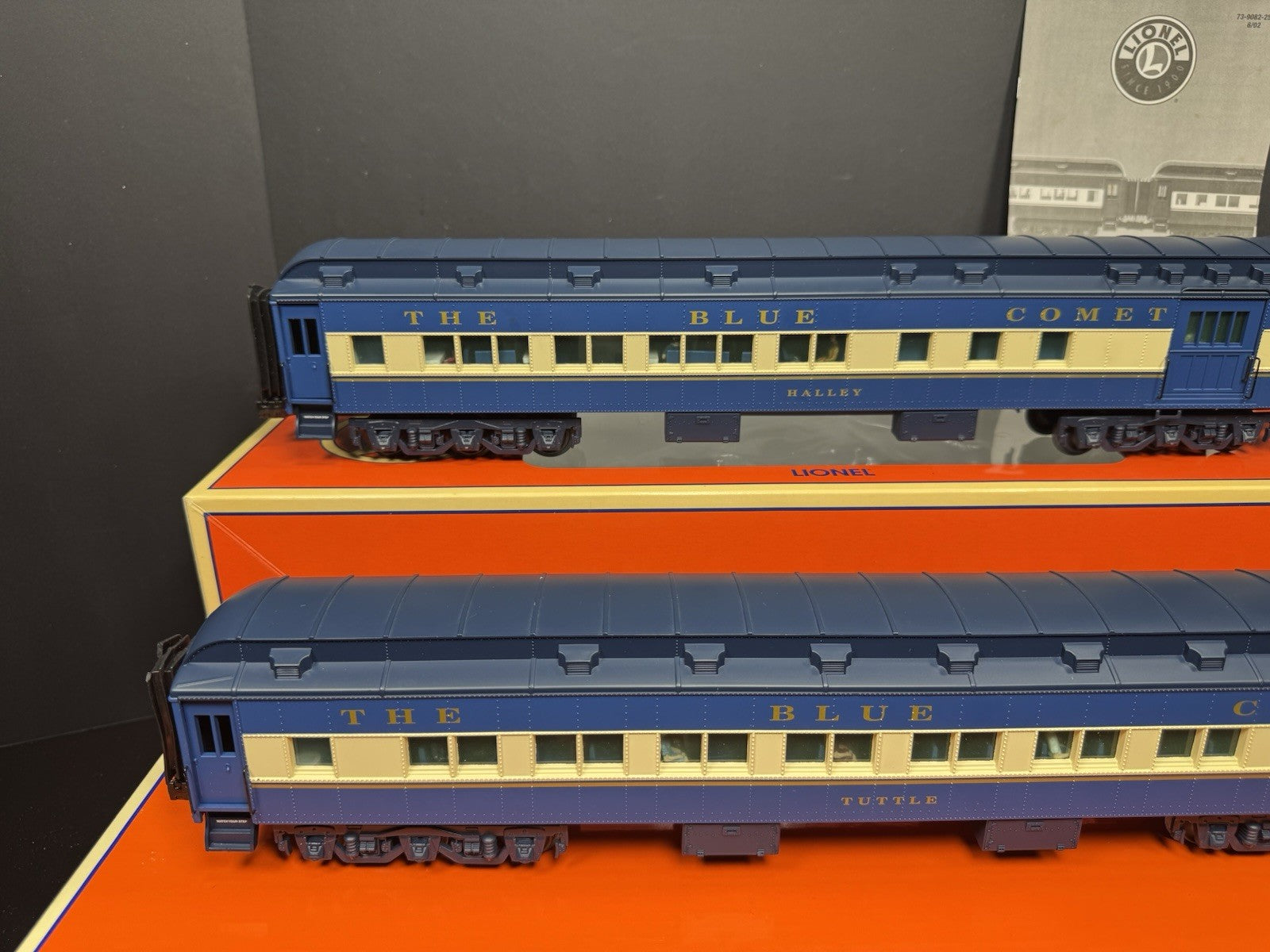 Lionel 6-39082 CNJ Blue Comet 18" heavyweight passenger car 2-pack EX2