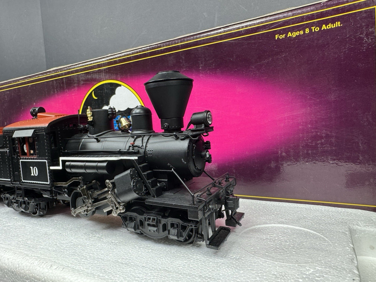 MTH 20-3039-1 Hillcrest Lumber Clmax logging steam engine #10 PS2 BCR LNIB9