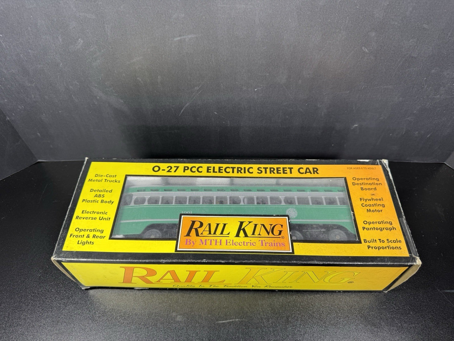 MTH RailKing 30-2544-1 Brooklyn PCC electric street car #1001 PS2 BCR EX12