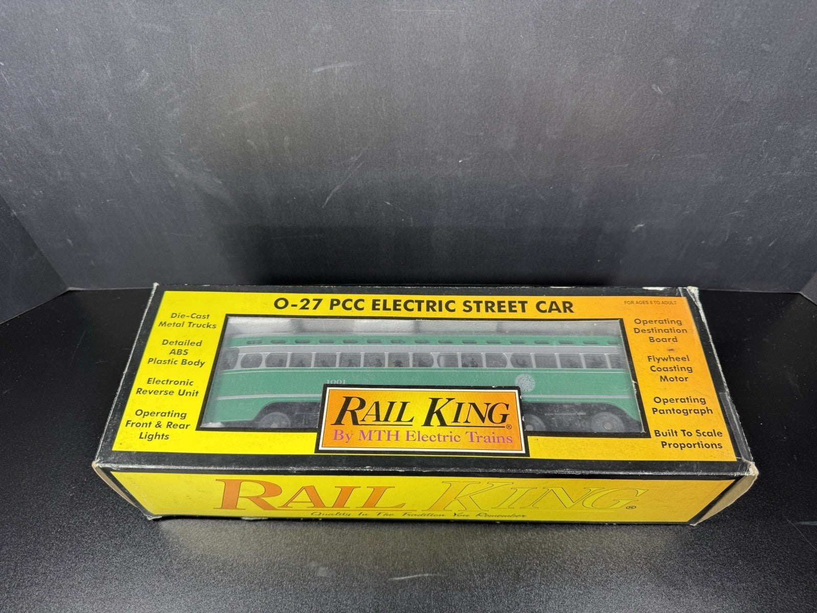 MTH RailKing 30-2544-1 Brooklyn PCC electric street car #1001 PS2 BCR EX12