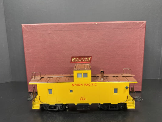 Right-of-Way Ajin 3-rail brass Union Pacific UP smoking caboose #3821 LNIB0