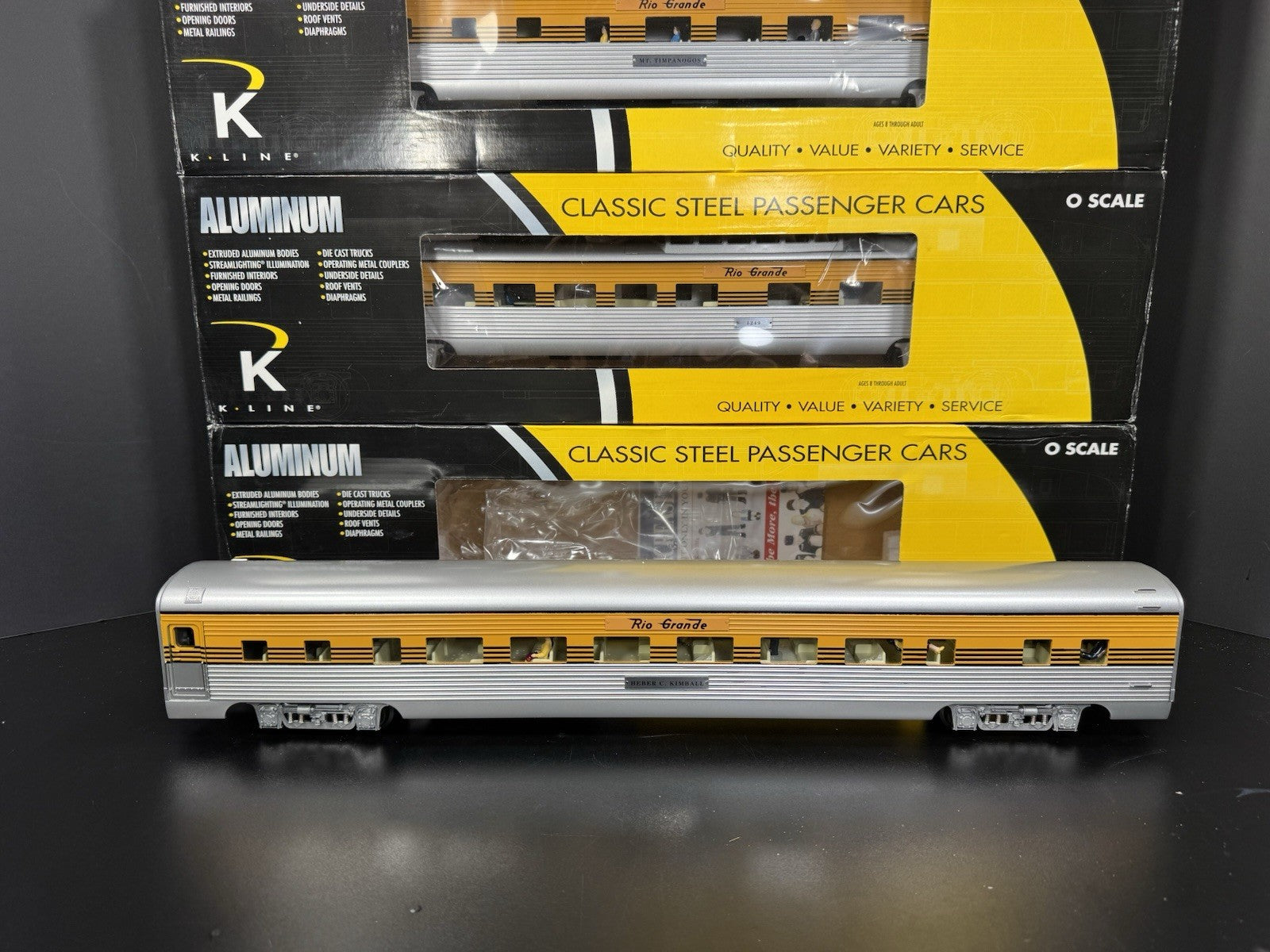 K-Line K-4621B Rio Grande Prospector 21" aluminum passenger 4-car set LNIB5