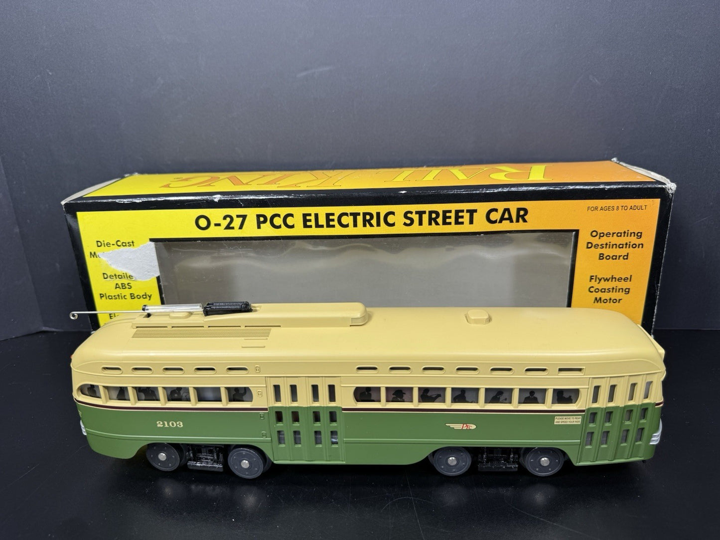 MTH RailKing 30-2532-1 SEPTA PCC electric street car #2103 PS2 BCR EX6