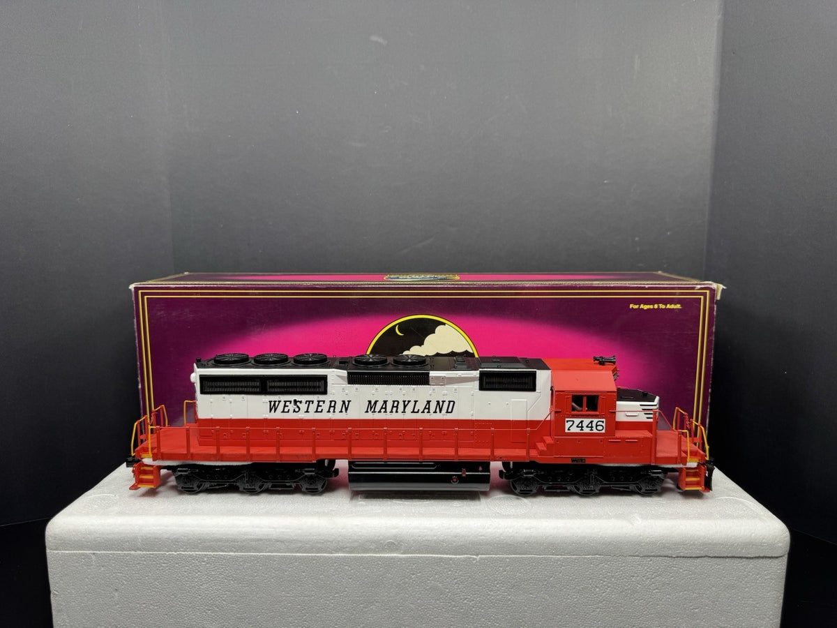 MTH 20-2538-1 Western Maryland WM SD40-2 diesel engine #7446 PS2 BCR LNIB5