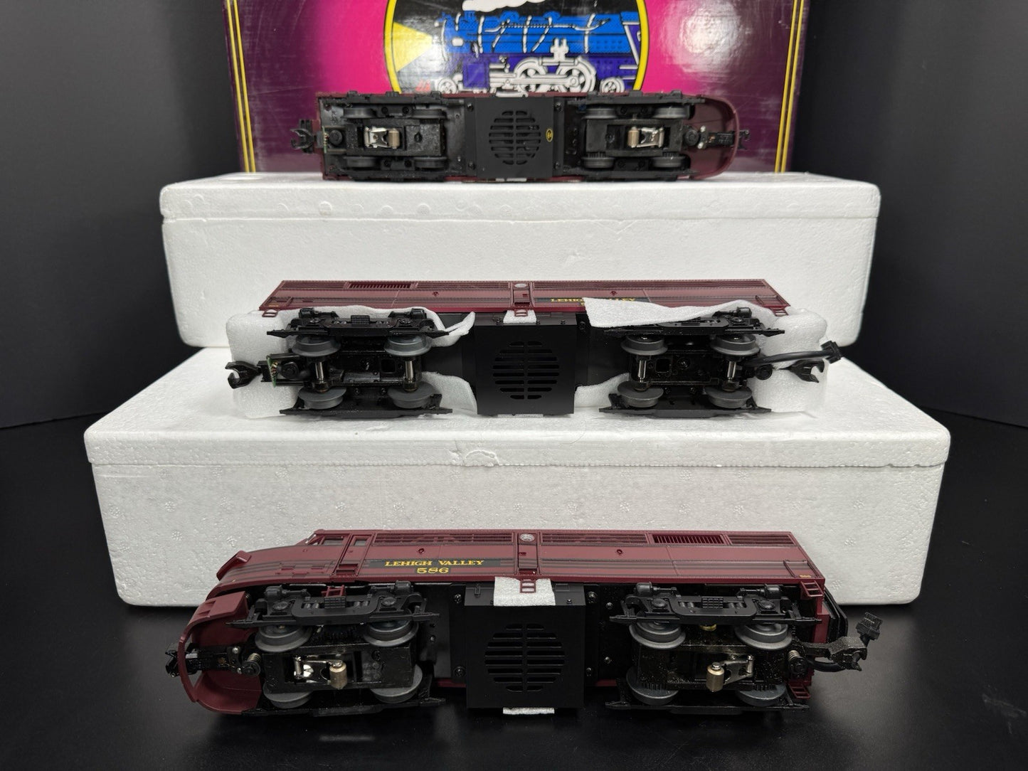 MTH 20-2241-1 Lehigh Valley LV FA-2 diesel engine ABA set PS 2.0 BCR NIB12