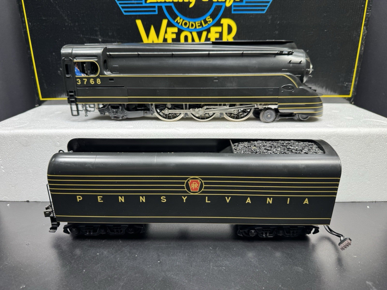 Weaver 3-rail brass Pennsylvania PRR Torpedo 4-6-2 Pacific steam engine #3768 EX9