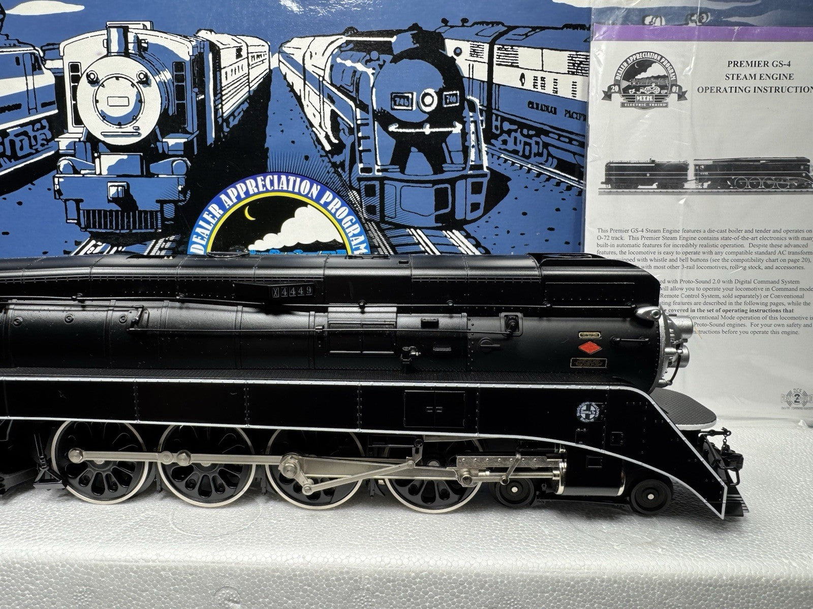 MTH 20-80003A BNSF 4-8-4 GS-4 steam engine #4449 PS2 BCR LNIB8