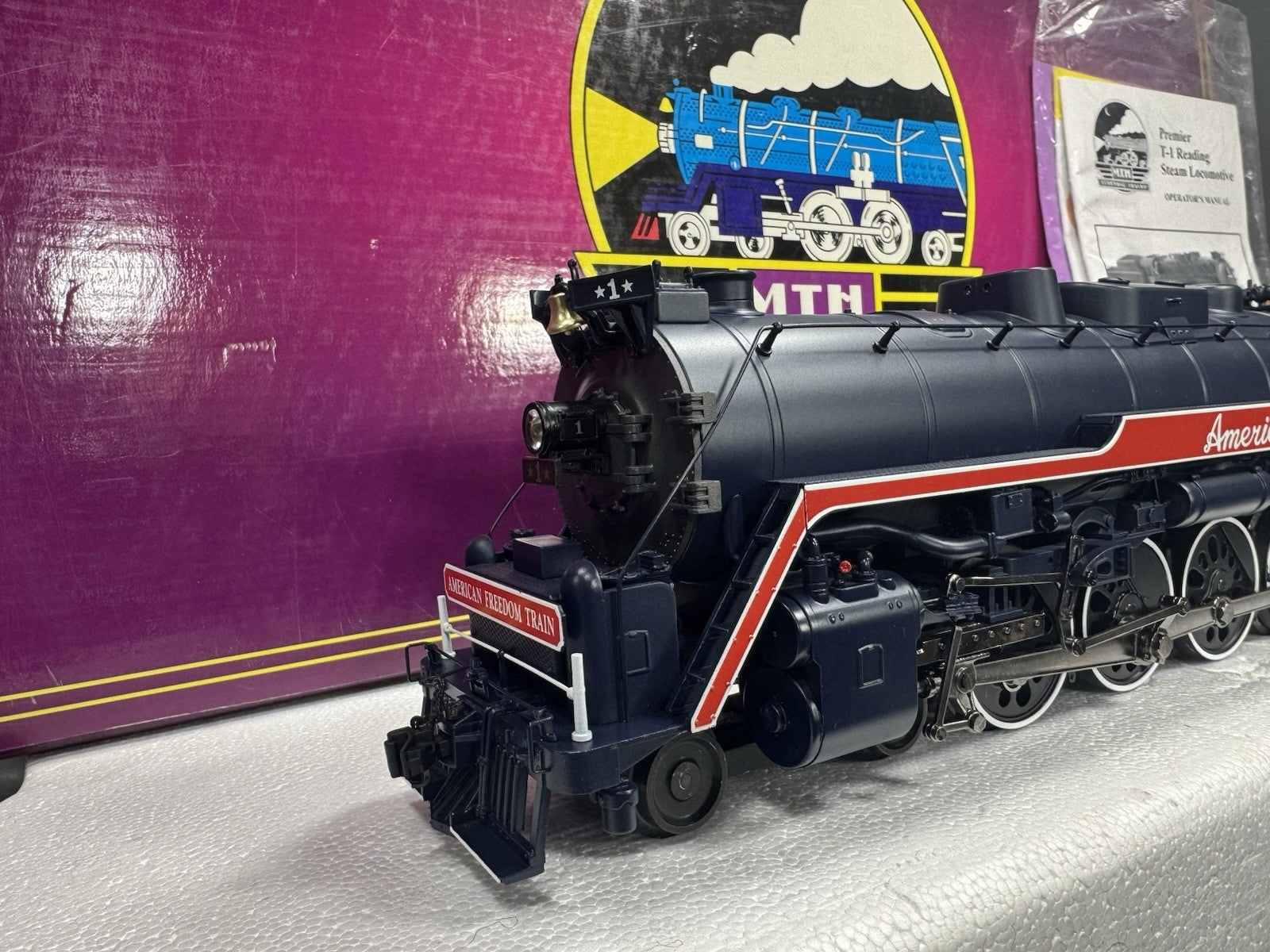 MTH 20-3131-1 American Freedom Train 4-8-4 T-1 steam engine #1 PS2 BCR LNIB1