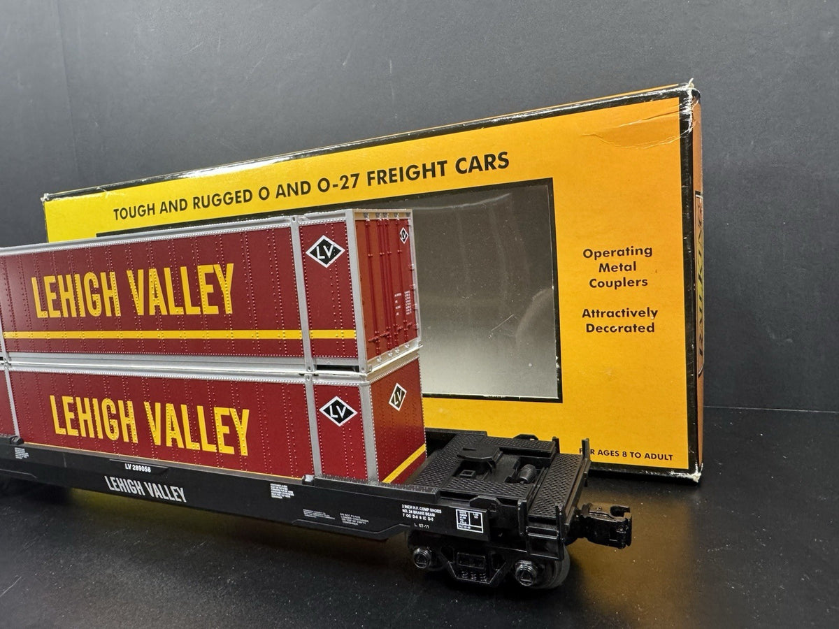 MTH RailKing 30-76284 Lehigh Valley intermodal husky stack car w containers LNIB5