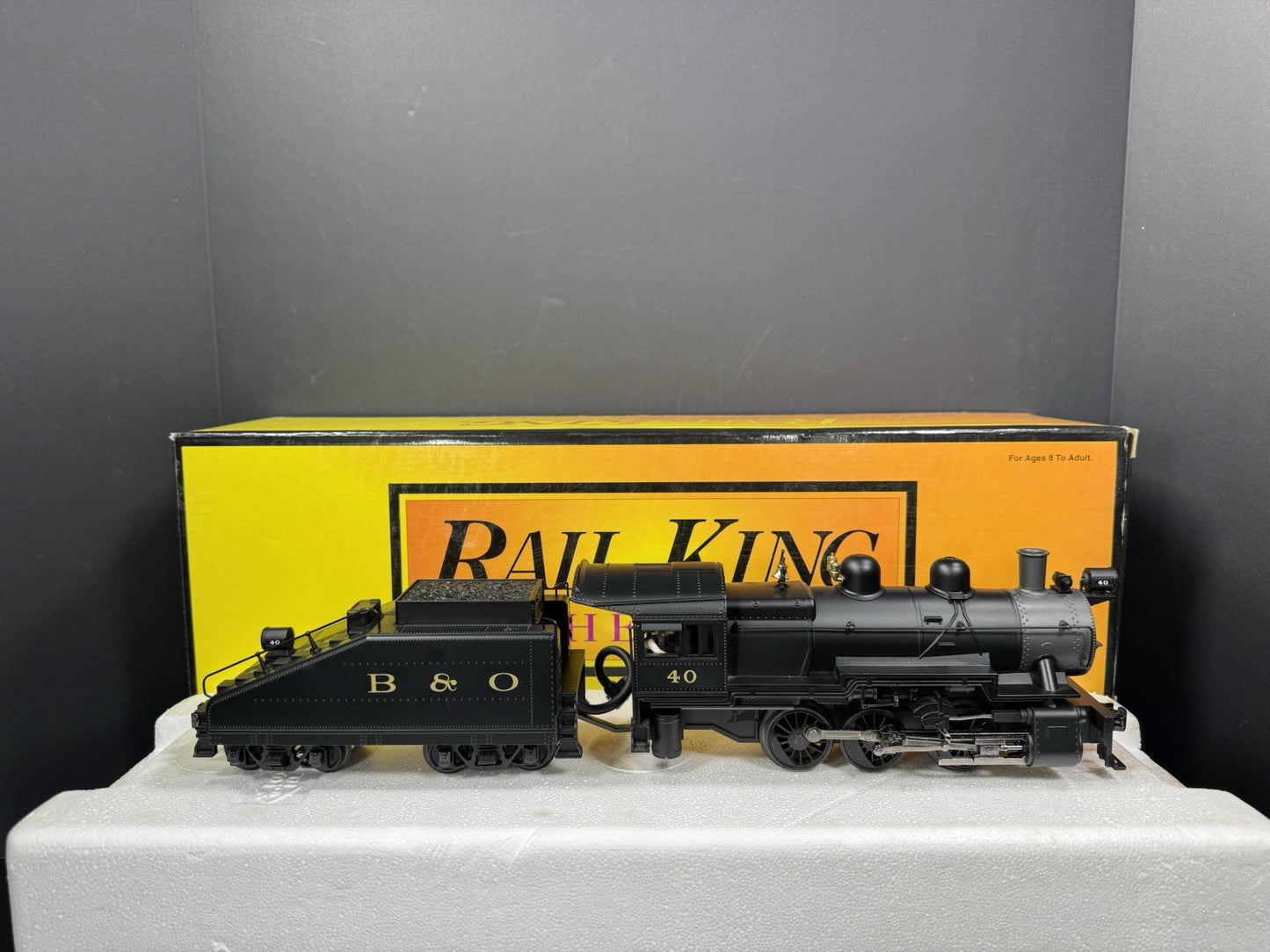 MTH RailKing 30-1346-1 Baltimore & Ohio B&O B-6 steam engine #40 PS2 BCR LNIB0