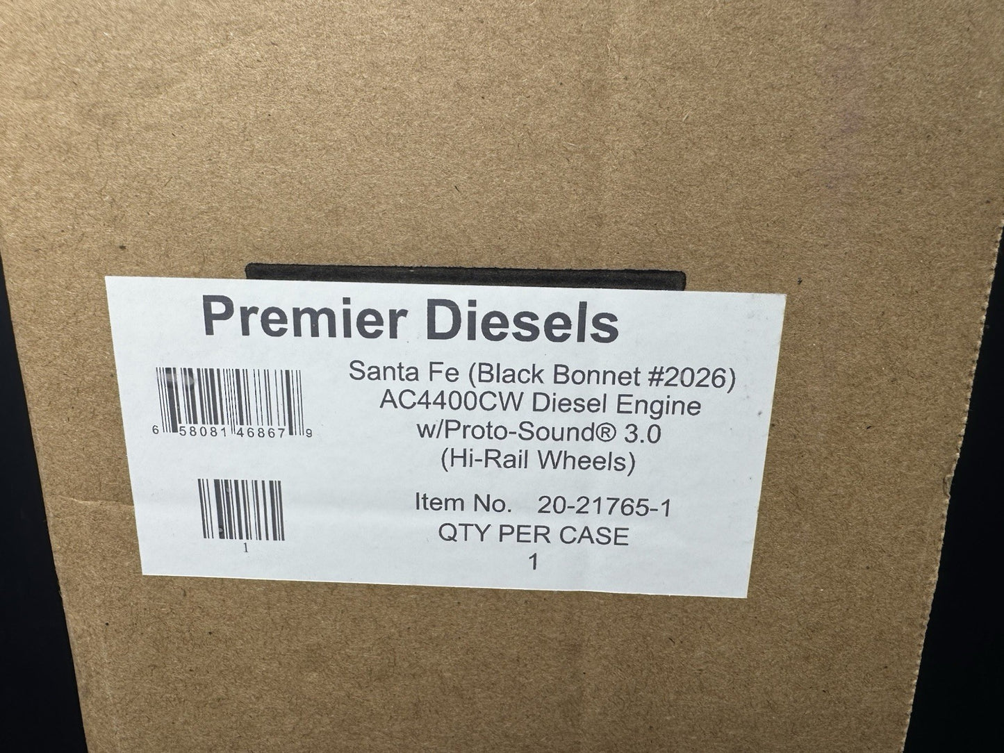 MTH 20-21765-1 Santa Fe Black Bonnet AC4400CW diesel engine #2026 NEW SEALED3