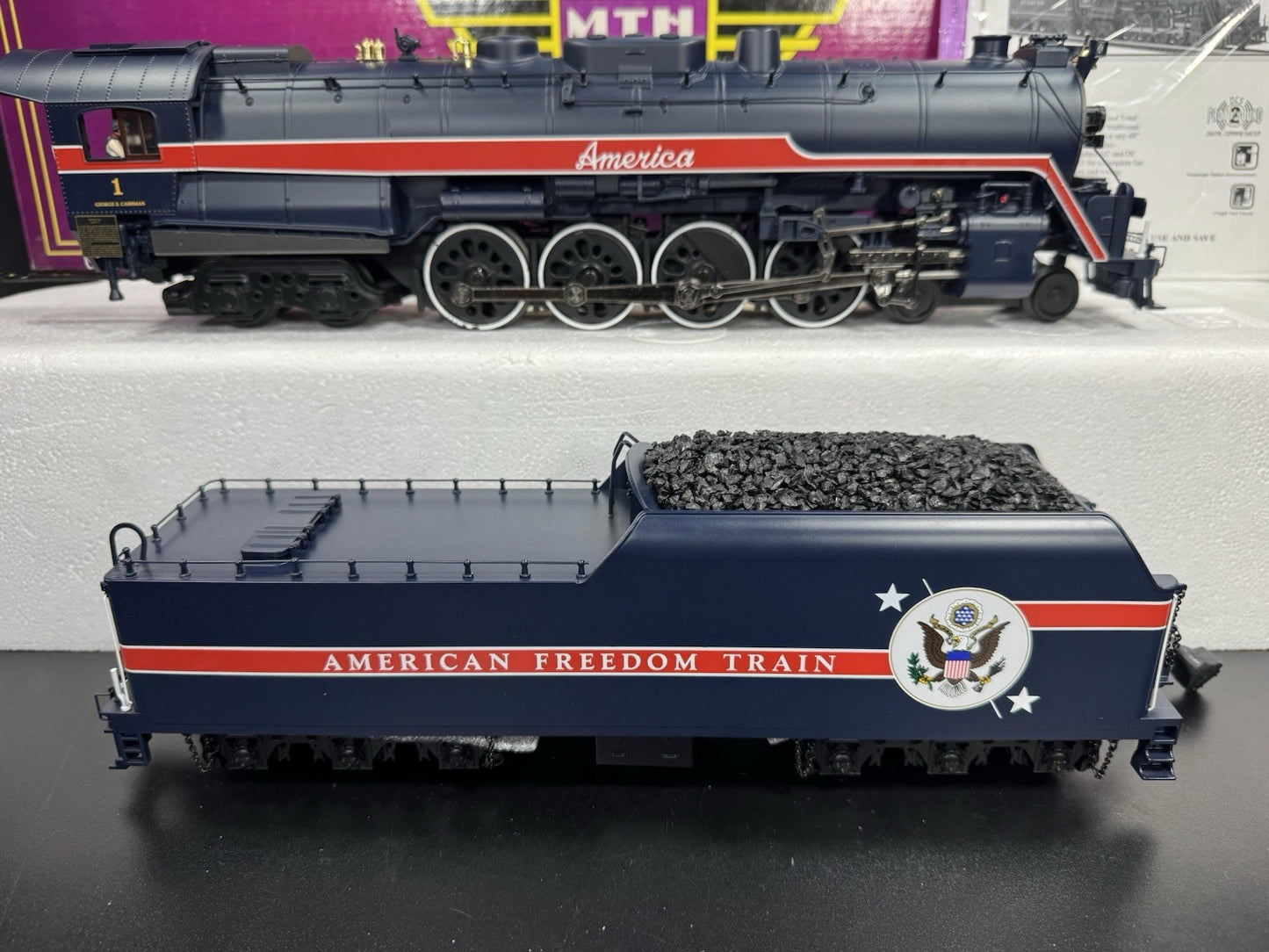 MTH 20-3131-1 American Freedom Train 4-8-4 T-1 steam engine #1 PS2 BCR LNIB11