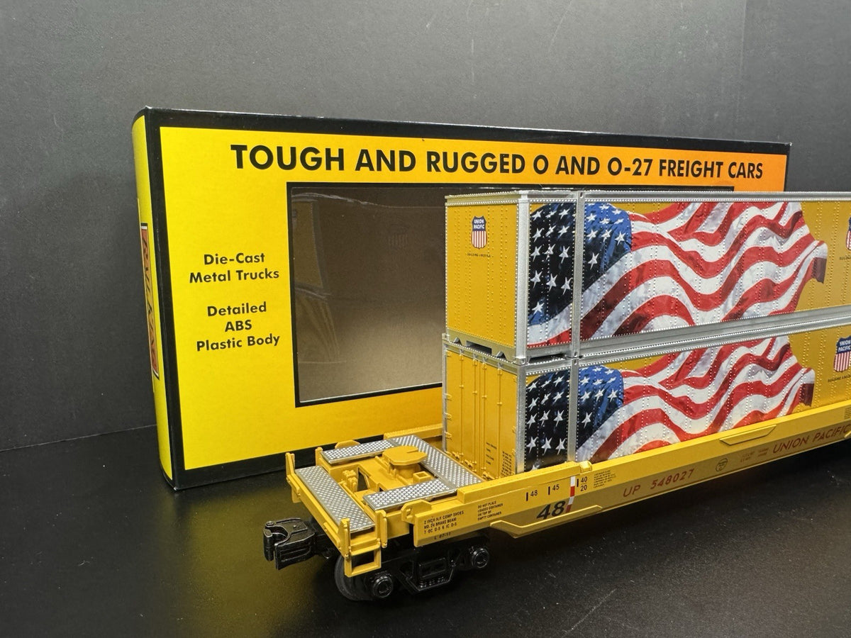 MTH RailKing 30-76902 Union Pacific UP husky stack car w containers LNIB1