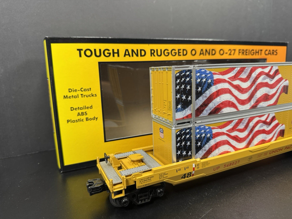 MTH RailKing 30-76902 Union Pacific UP husky stack car w containers LNIB4