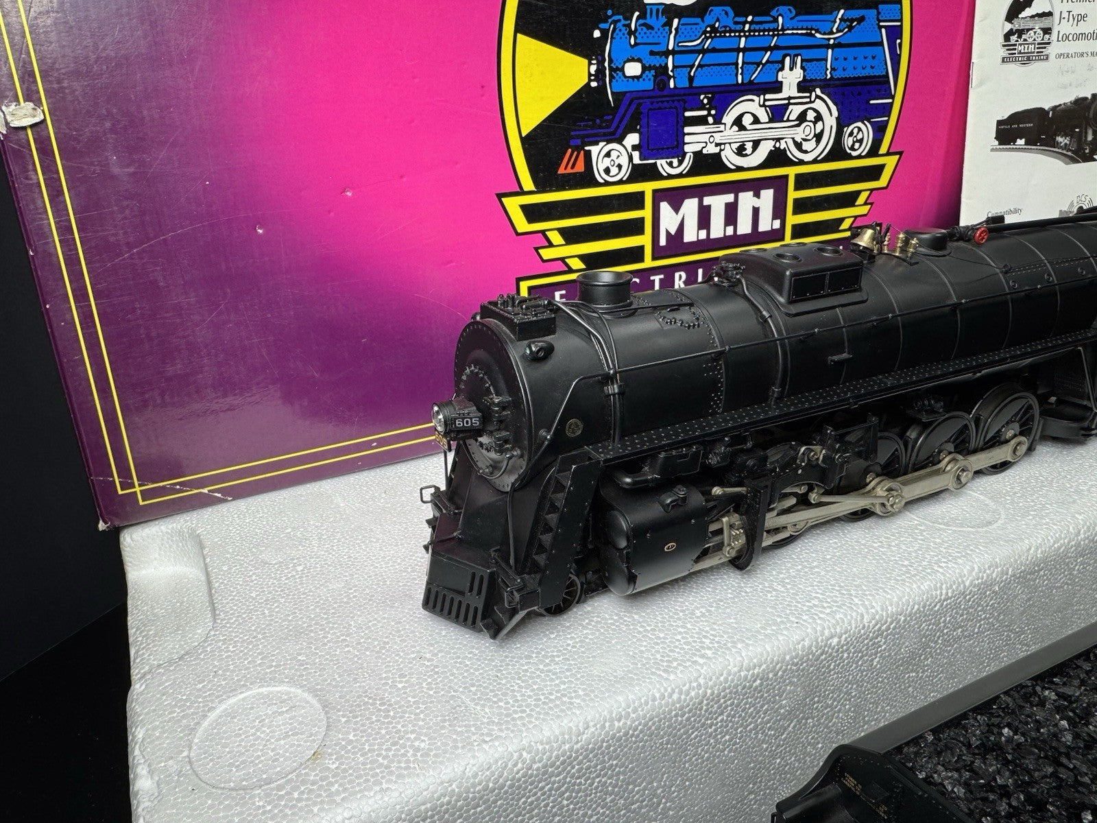 MTH 20-3058-1 Norfolk & Western N&W Unshrouded J 4-8-4 steam engine #605 PS2 EX1