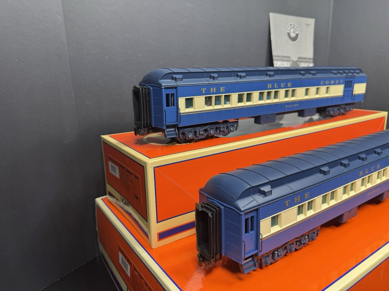 Lionel 6-39082 CNJ Blue Comet 18" heavyweight passenger car 2-pack EX1