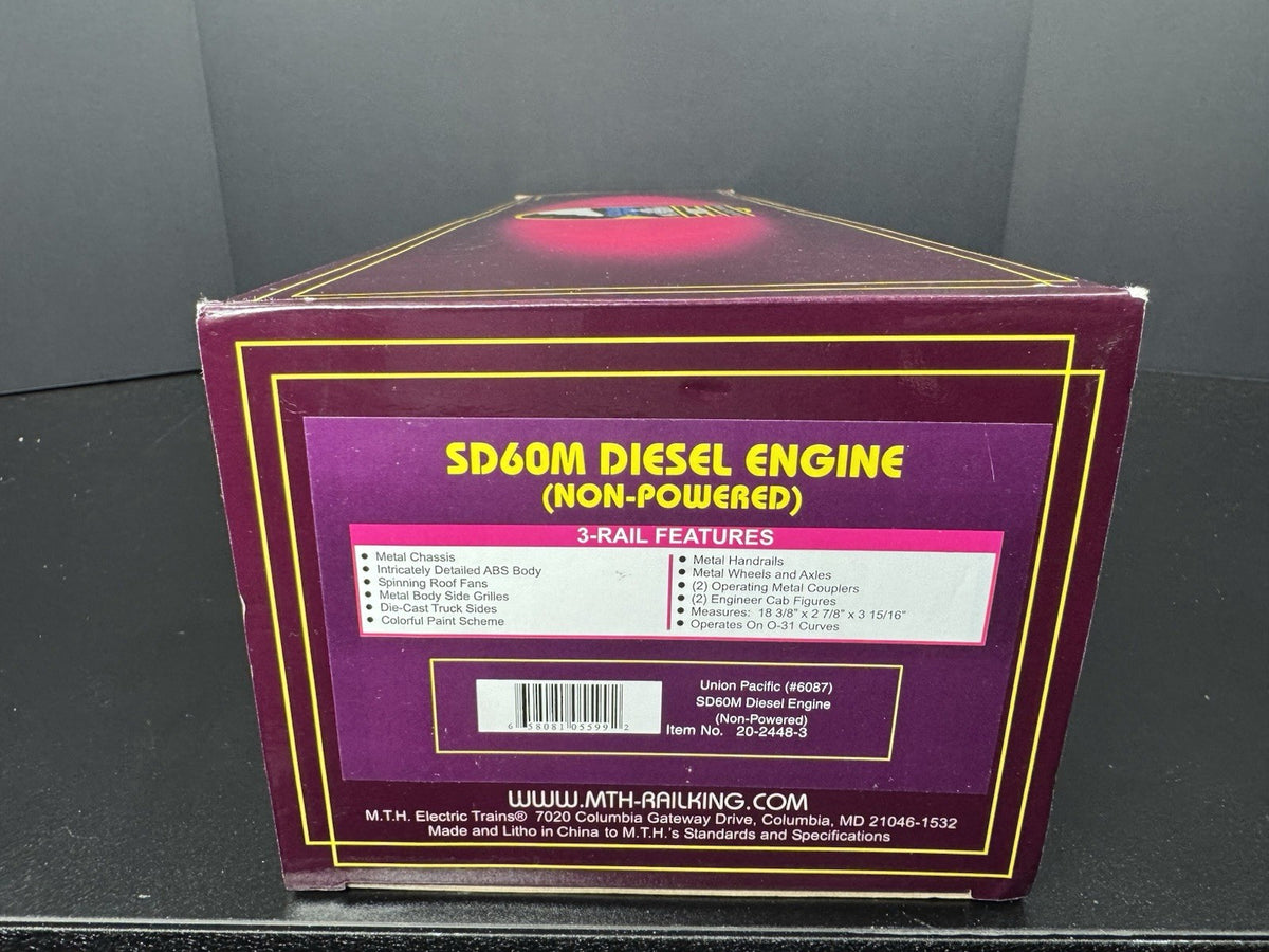MTH 20-2448-3 Union Paciifc UP SD60M nonpowered diesel engine #6087 EX16