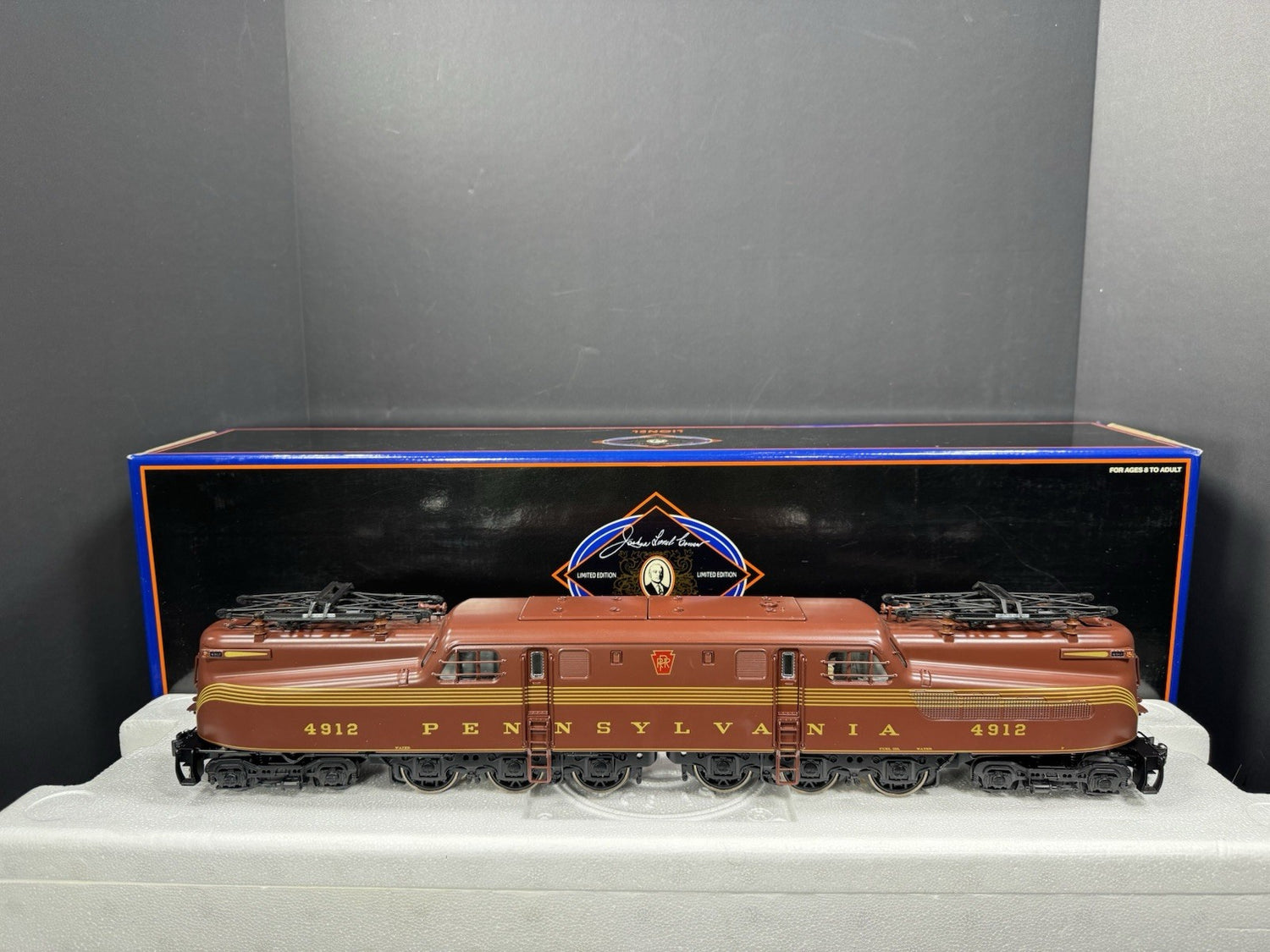 Lionel 6-18371 TMCC JLC PRR tuscan 5-stripe GG-1 electric engine #4912 LNIB0