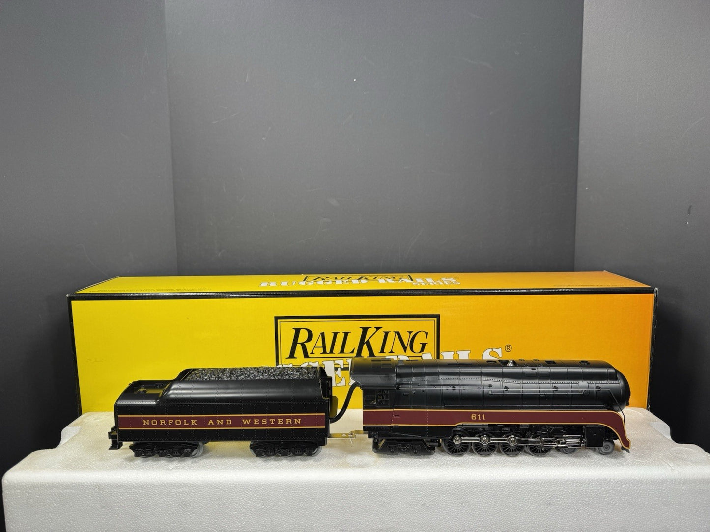 MTH RailKing 30-4183-1E Norfolk 7 Western J-class steam engine #611 PS2 BCR LNIB5