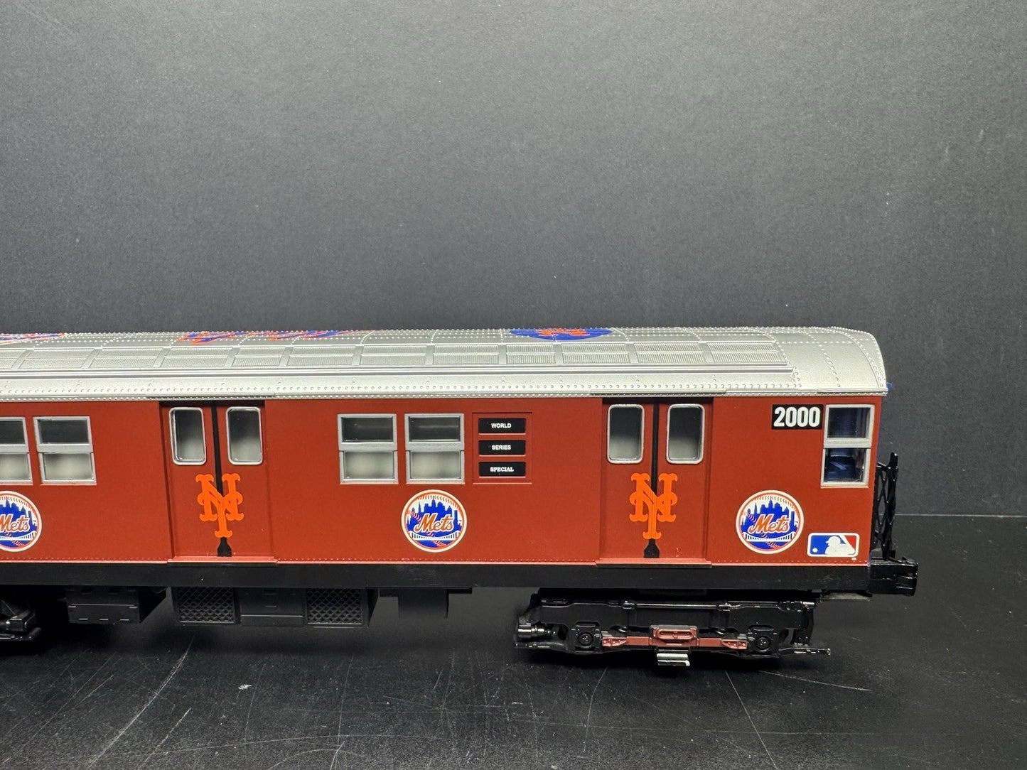 MTH RailKing New York Mets R-17 powered subway car #2000 PS2 BCR LN8