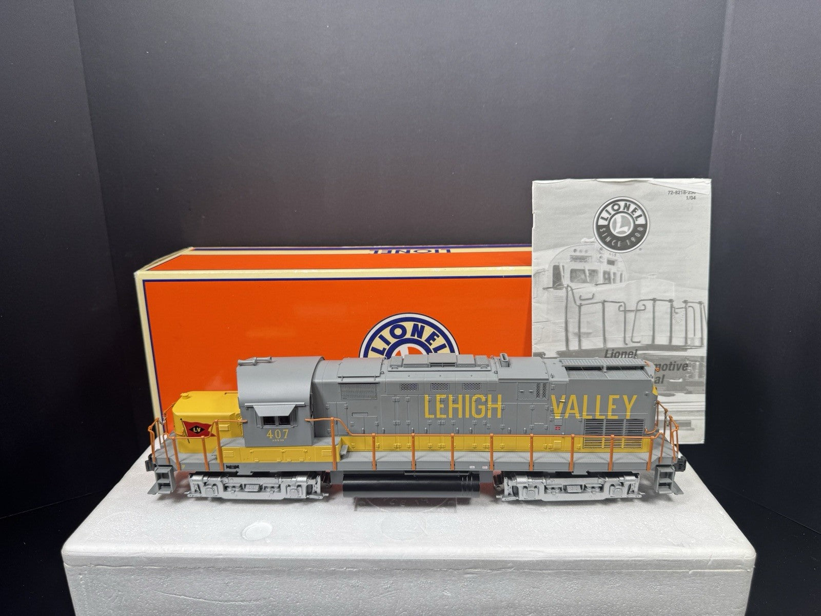 Lionel 6-28218 TMCC Lehigh Valley "Yellow Jacket" C-420 diesel engine #407 LNIB0