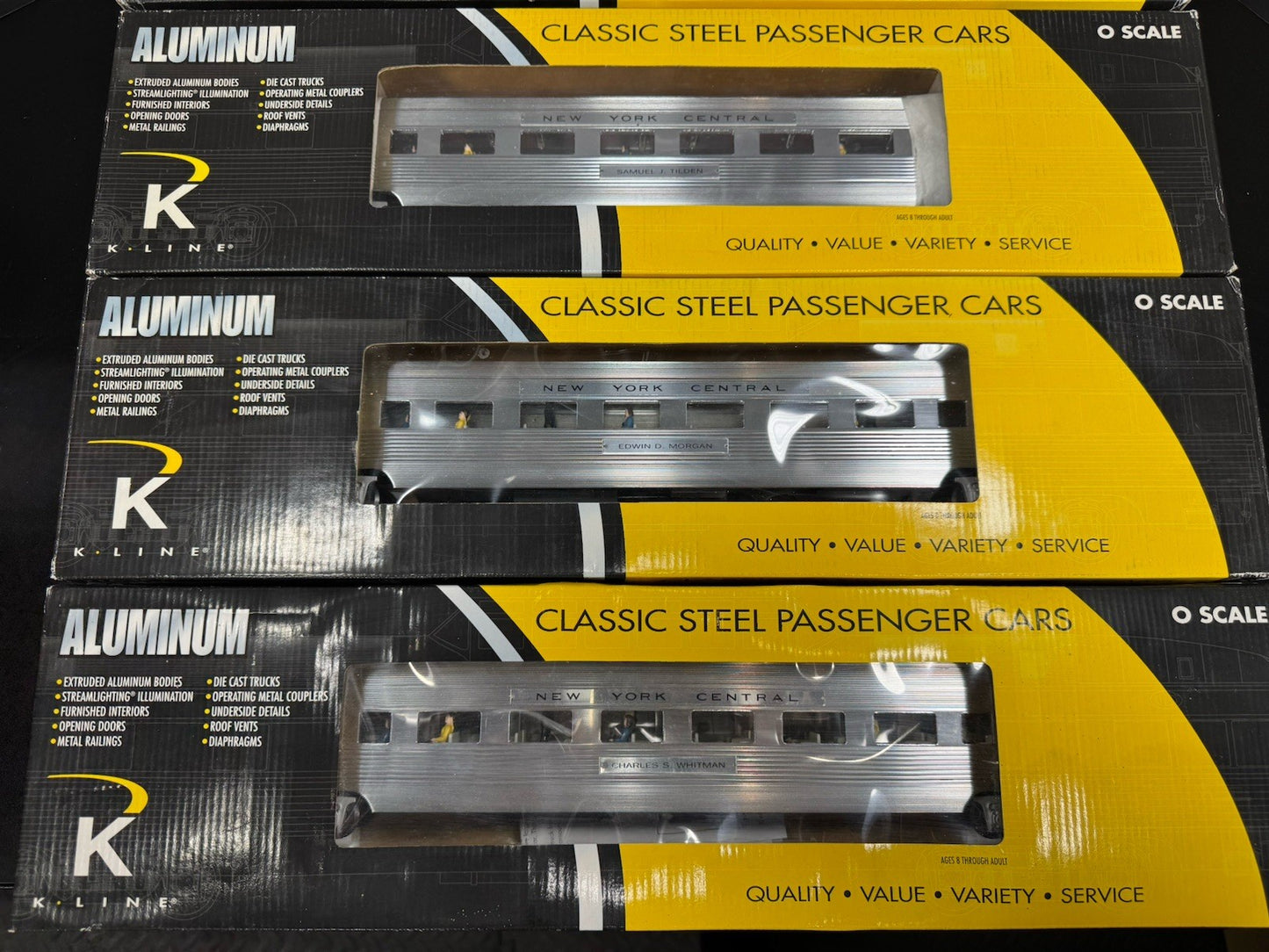 K-Line K-4670M New York Central NYC 21" aluminum passenger 4-car set LNIB16