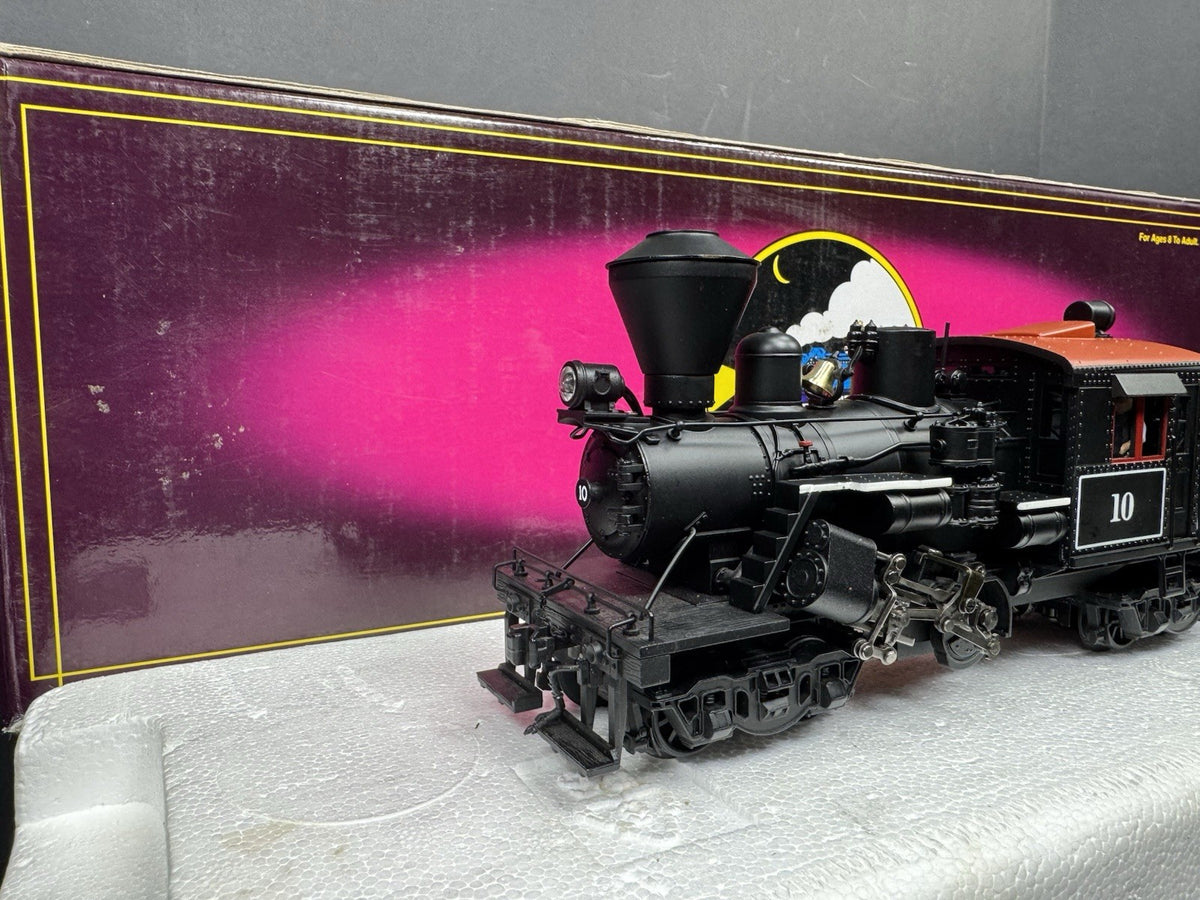 MTH 20-3039-1 Hillcrest Lumber Clmax logging steam engine #10 PS2 BCR LNIB1