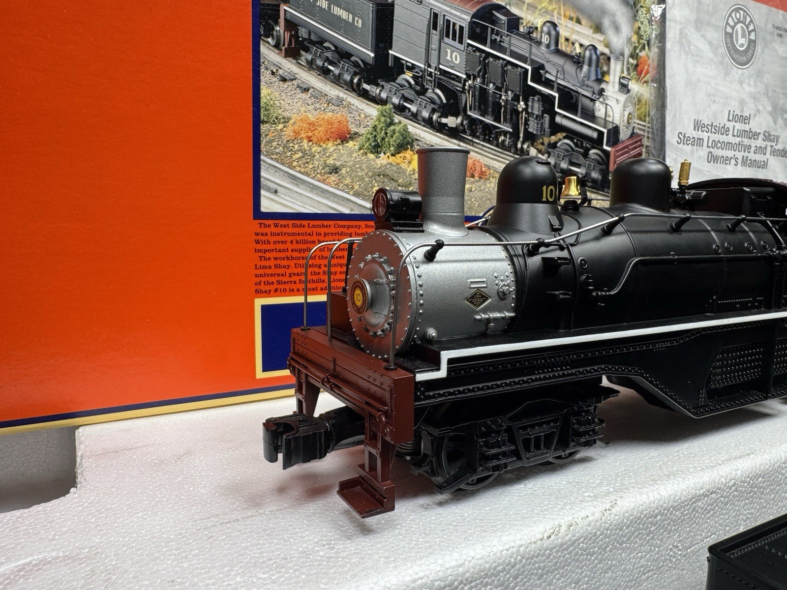 Lionel 6-28022 TMCC West Side Lumber three-truck Shay steam engine #10 LNIB6